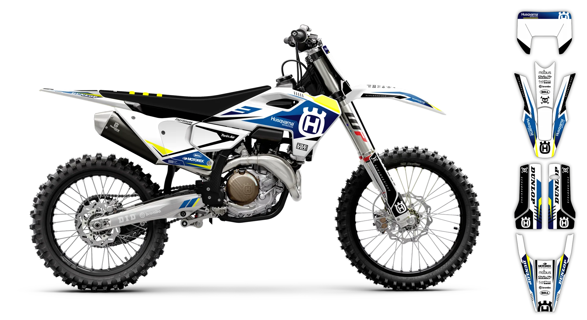Graphics Kit - Husqvarna 14-> TE-FE Series - 2025 Heritage - Blind - LE