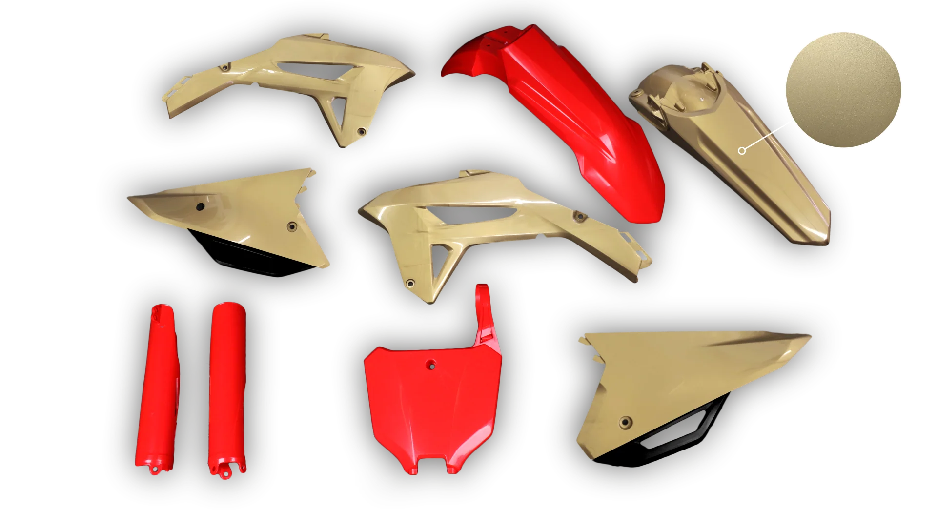 Plastics Kit - Honda - CRF 250R - 2022-2024 - Full Kit - Red Gold