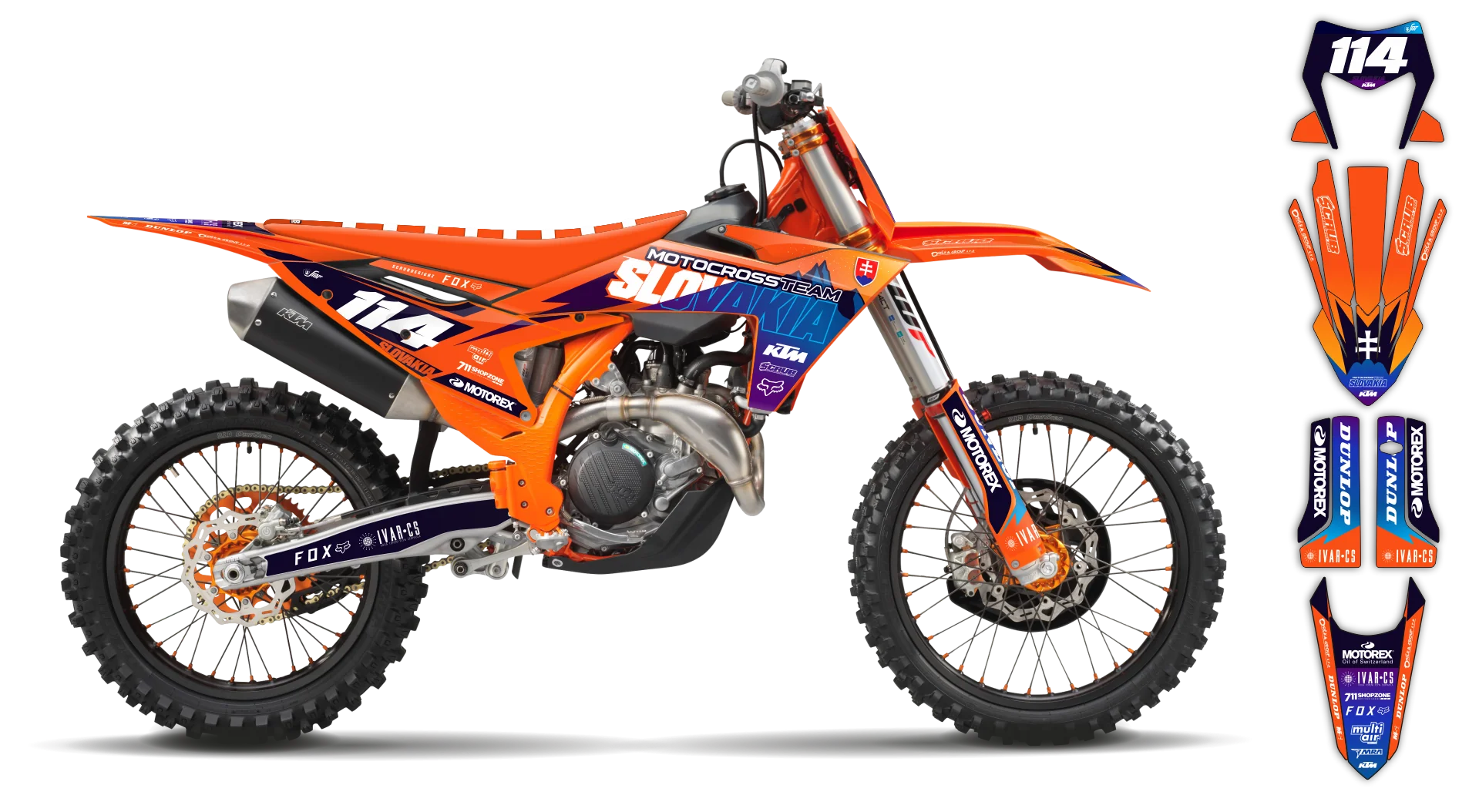 Graphics Kit - KTM - EXC EXC-F / XC-W XCF-W - 2024-2025 - SVK - R1