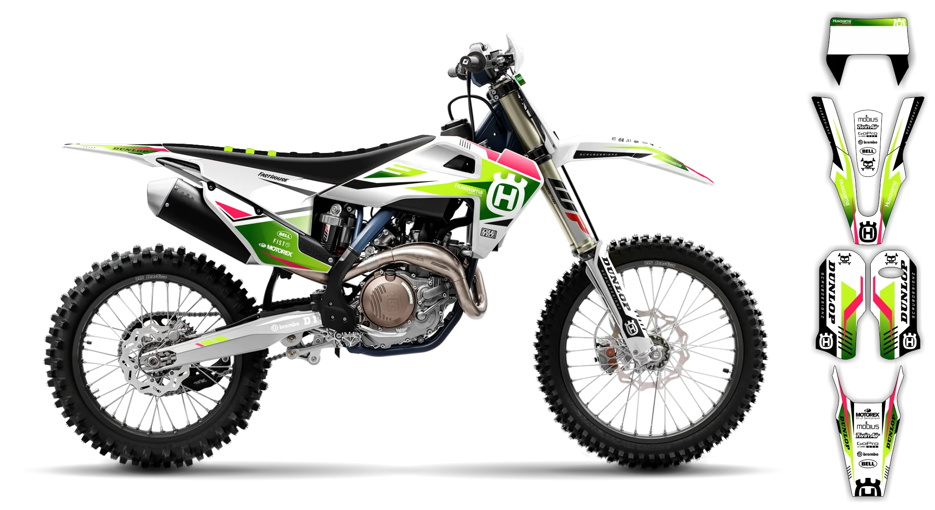 Graphics Kit - Husqvarna 14-> TE-FE Series - 2020-2023 - Blind - R1