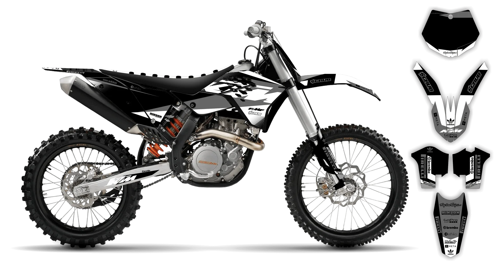 Graphics Kit - KTM - SMR Series - 2008-2011 - K15 - R4