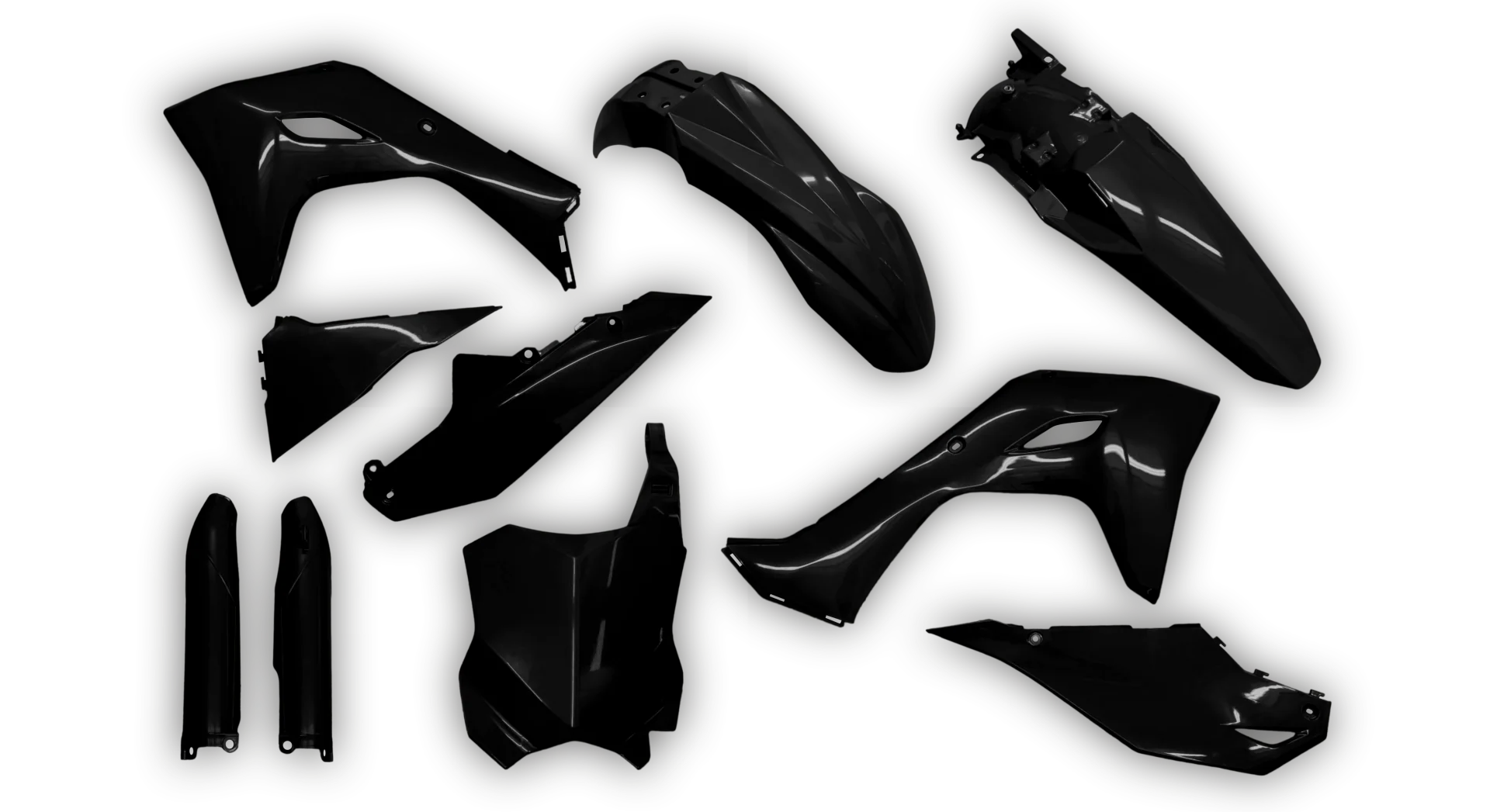 Plastics Kit - Kawasaki - KX 450F - 2024-2025 - Full Kit - Black