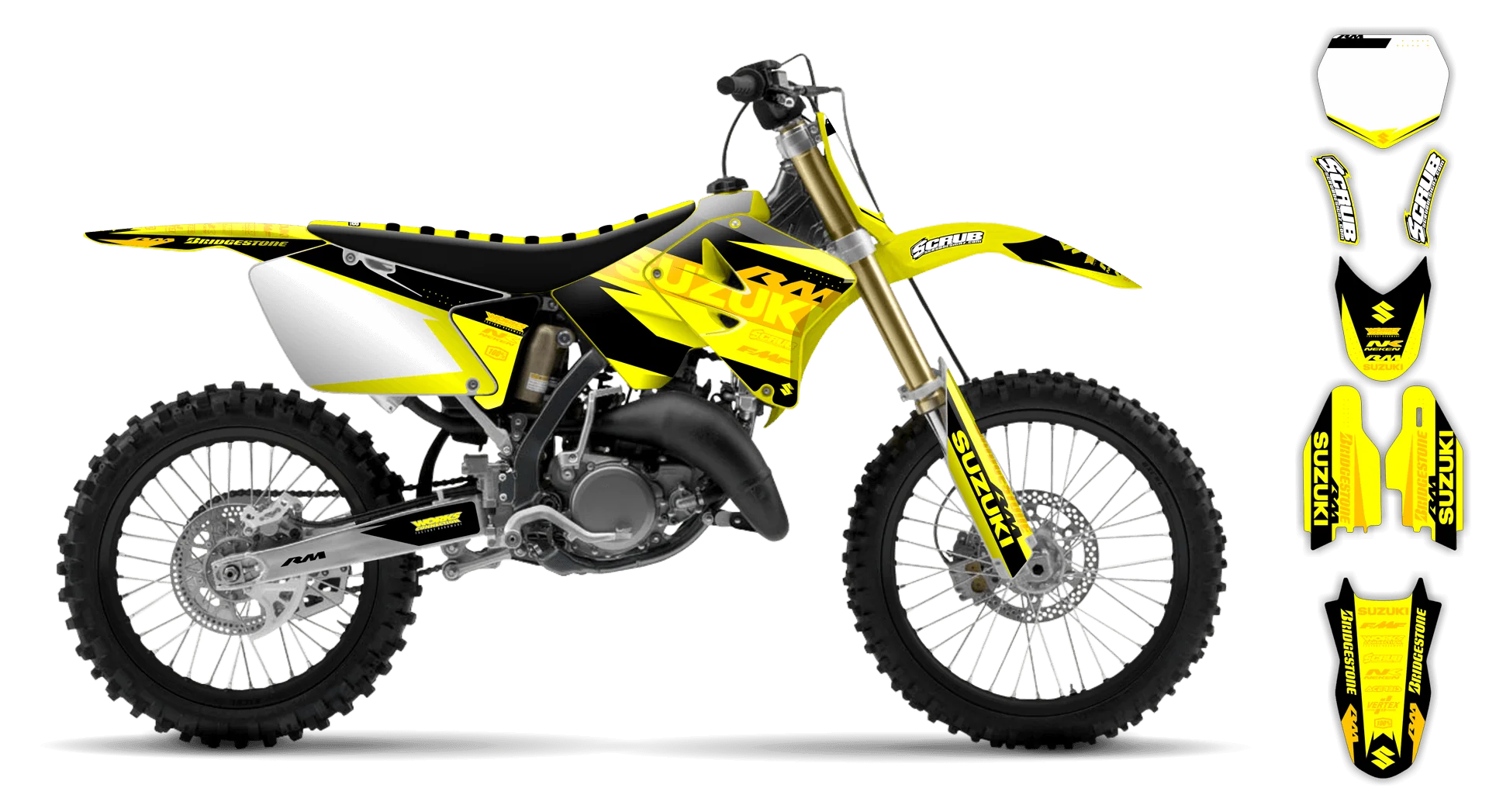 Graphics Kit - Suzuki - RM 85 Restyle - 2002-2024 - SE1019 - R4