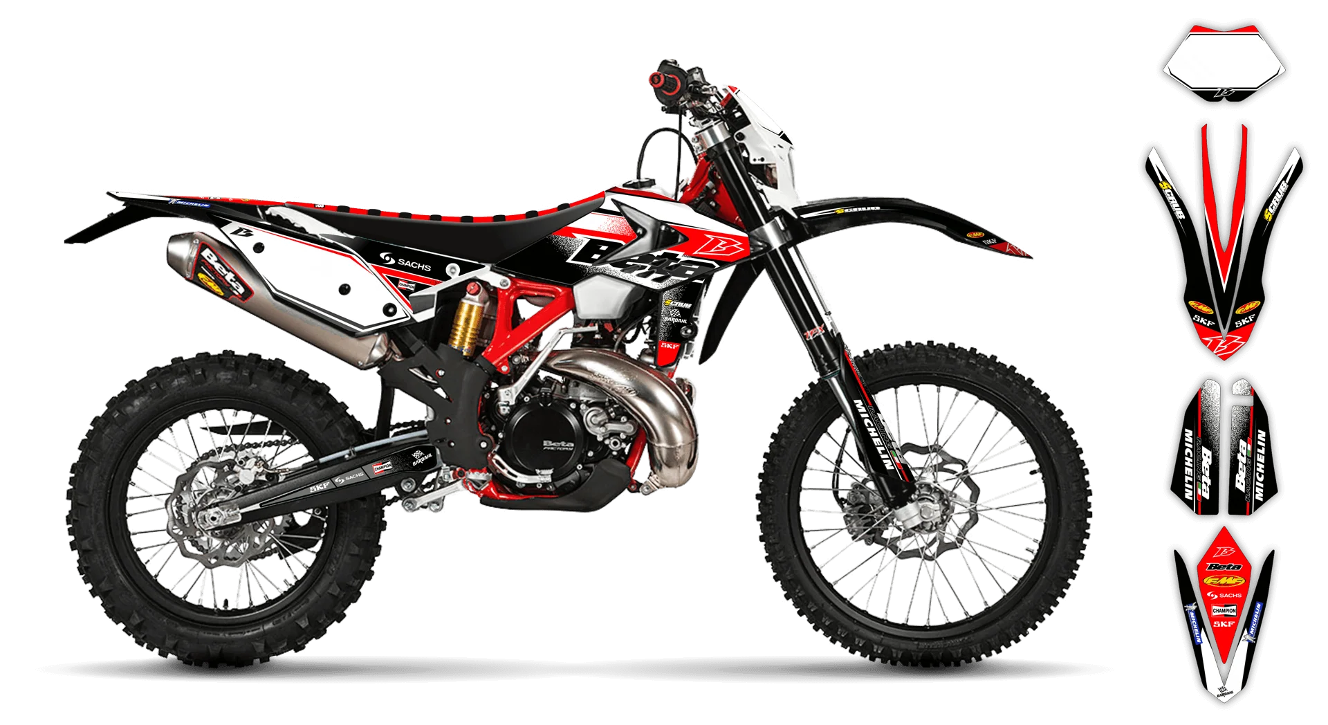 Graphics Kit - Beta - RR 50 Enduro - 2012-2020 - Fleder - R1