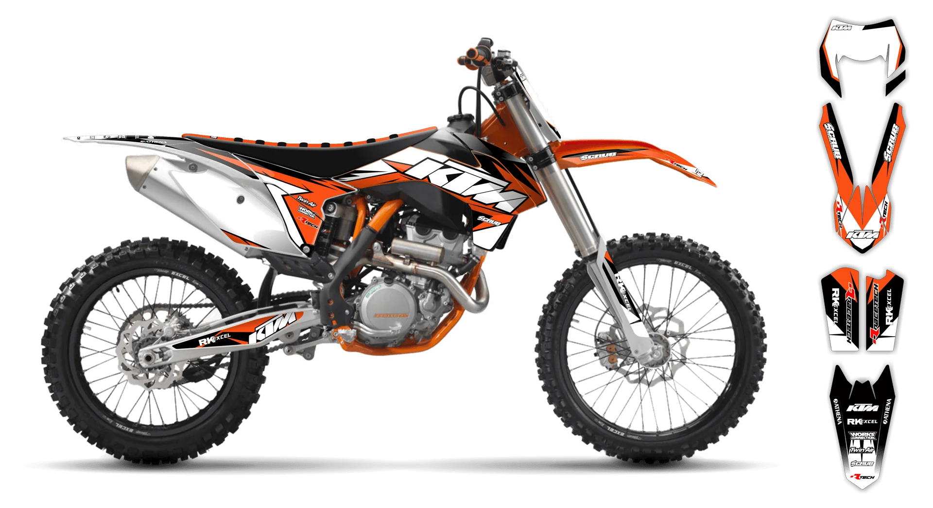 Graphics Kit - KTM - EXC EXC-F / XC-W XCF-W - 2004 - K10 - ST