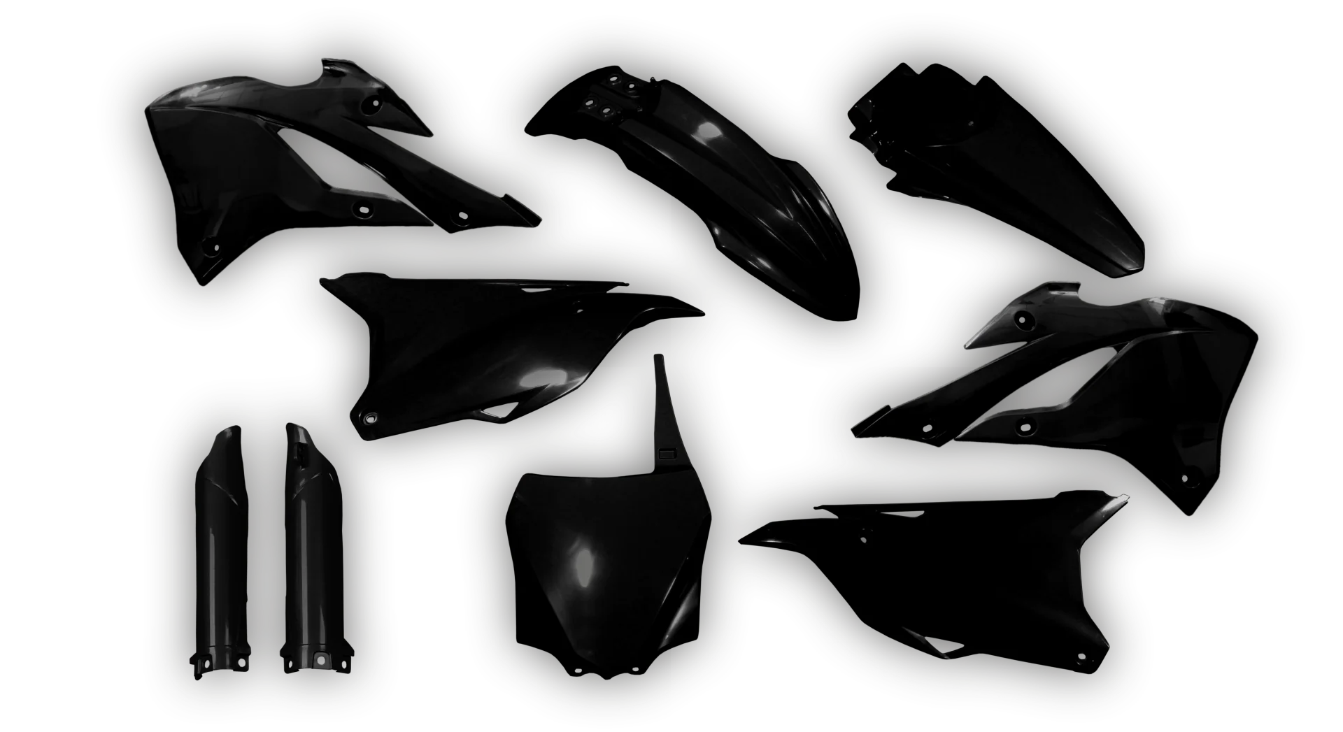 Plastics Kit - Kawasaki - KX 85 - 2014-2021 - Full Kit - Black Restyle