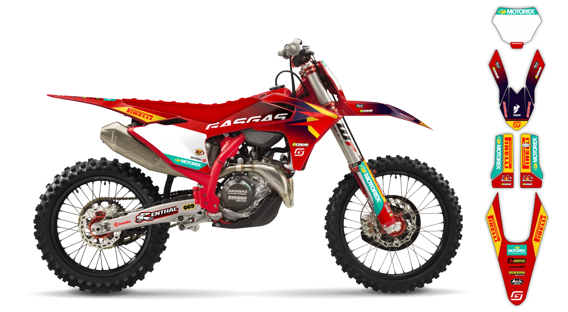 Graphics Kit - Gas Gas - MC 65 - 2024-2025 - Factory Replica 3 - ST