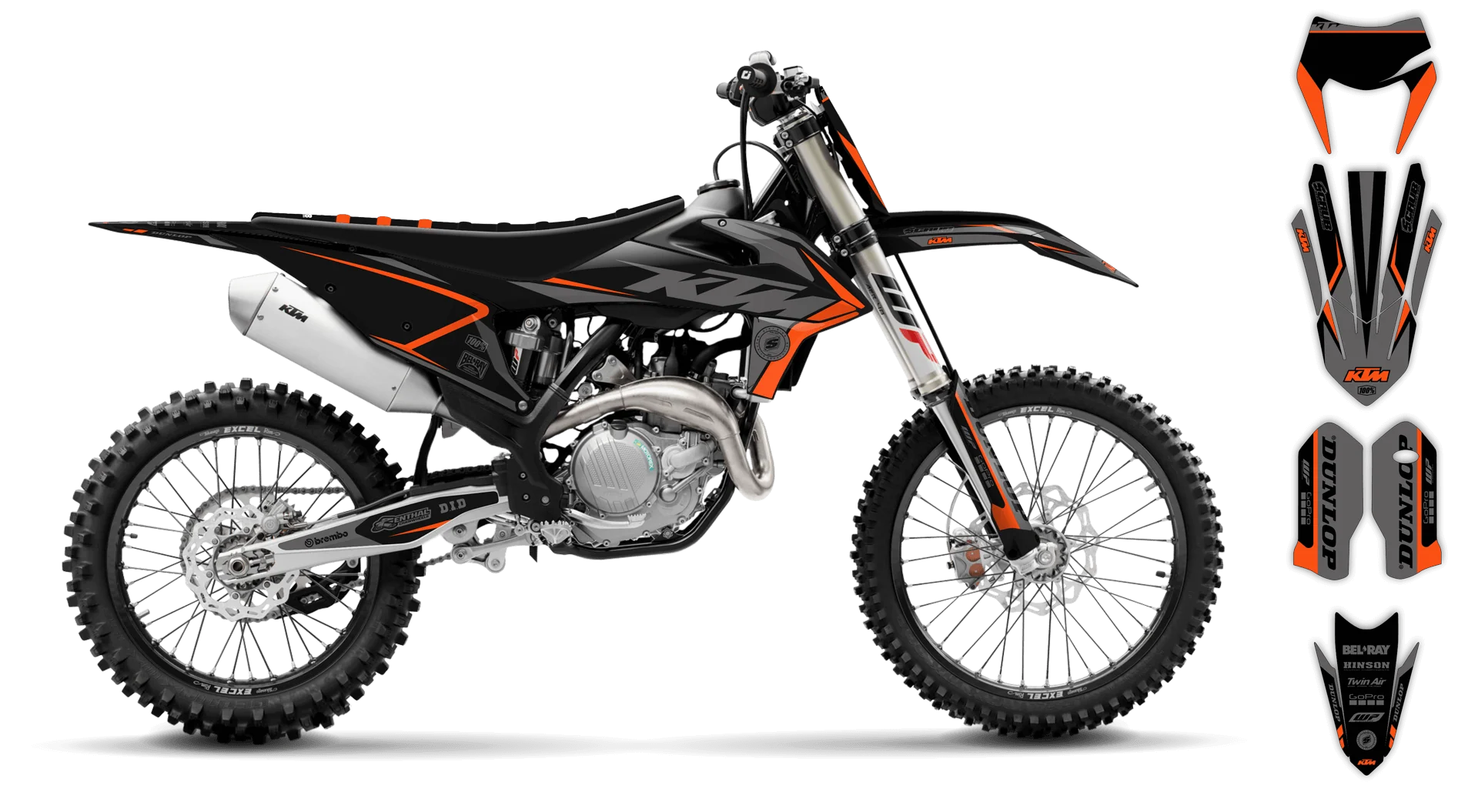 Graphics Kit - KTM - EXC EXC-F / XC-W XCF-W - 2014-2015 - K17 - ST