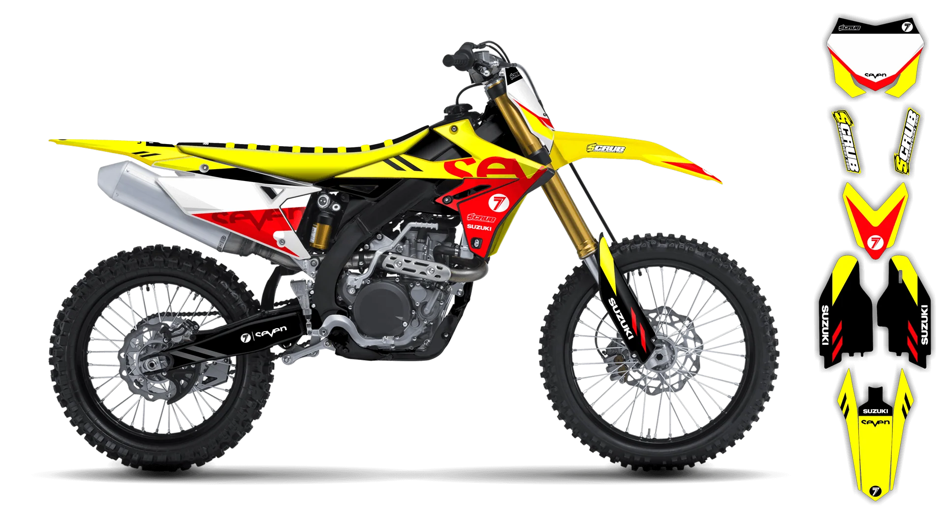 Graphics Kit - Suzuki - RM 85 Restyle - 2002-2024 - Crones - R2