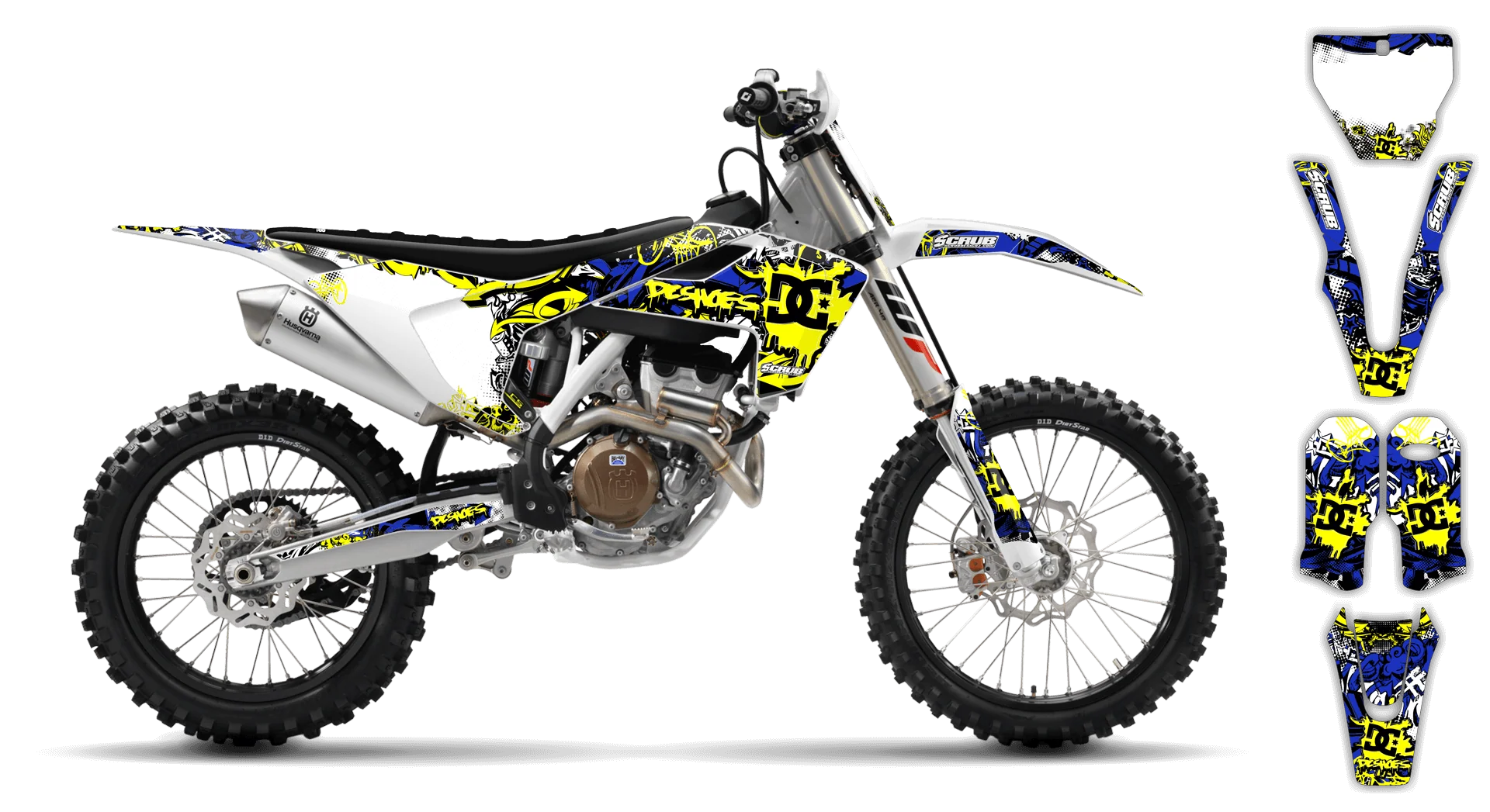 Graphics Kit - Husqvarna 14-> TC 65 - 2016-2023 - Attack - R1
