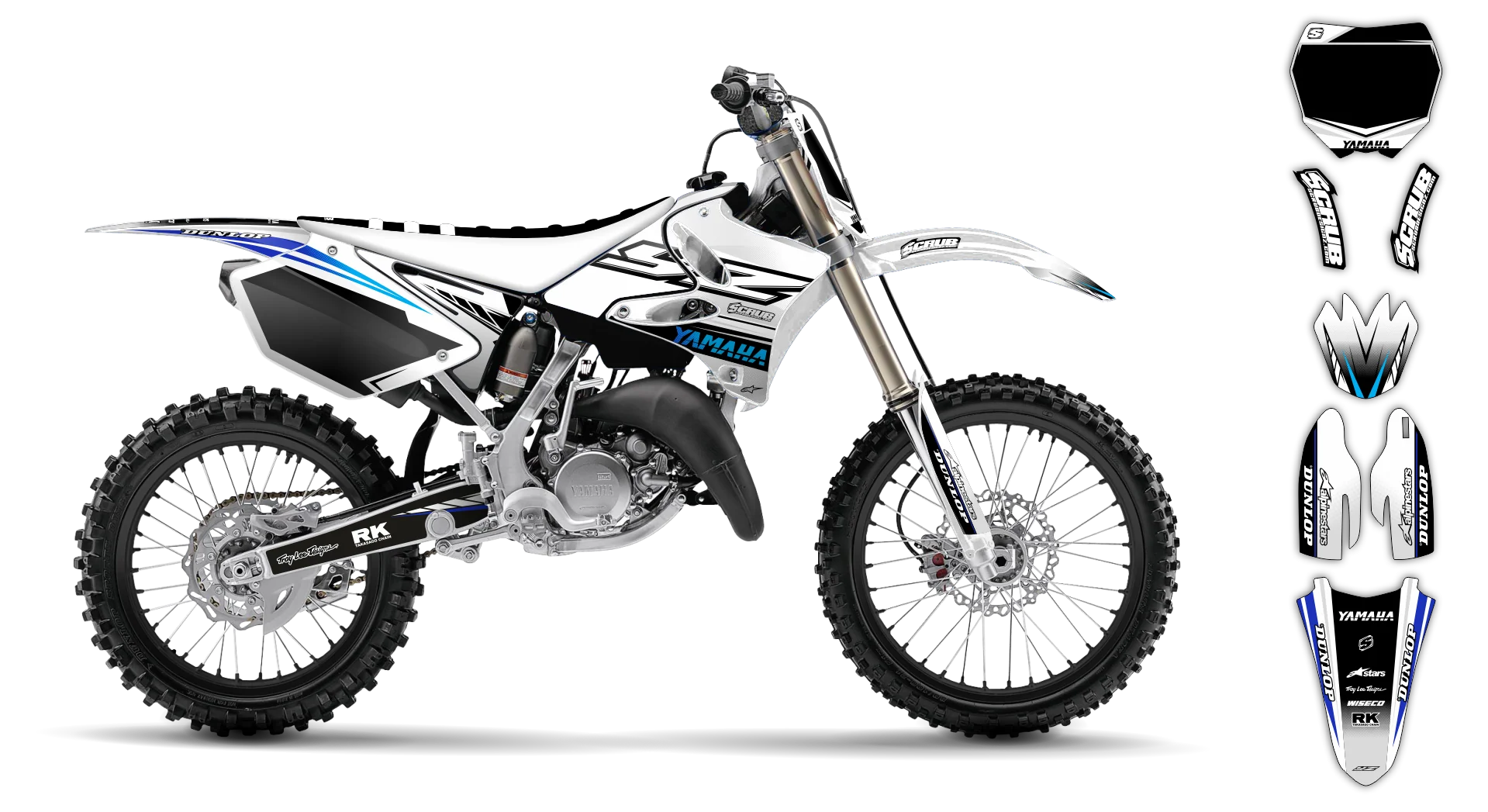 Graphics Kit - Yamaha - YZ 125 - 2008-2014 - Boognish - R1