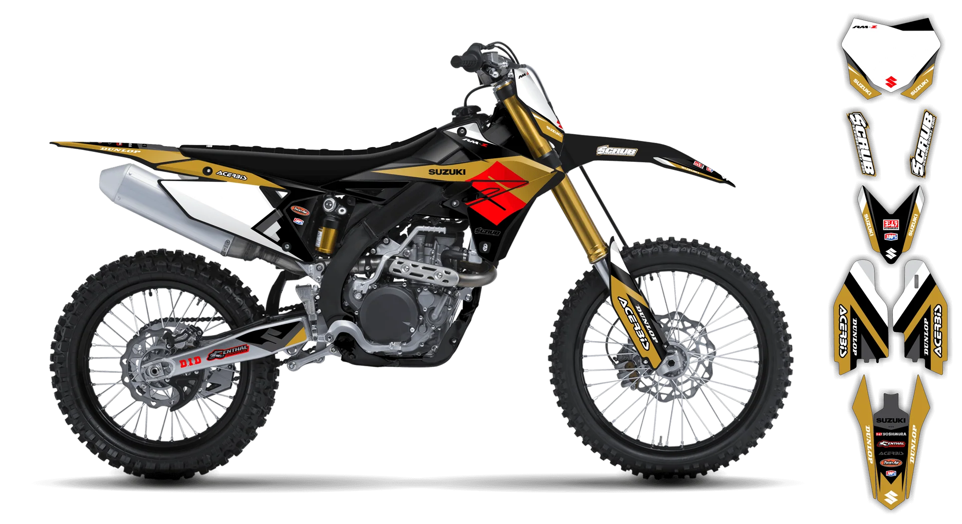 Graphics Kit - Suzuki - RM 85 Restyle - 2002-2024 - Misty - R2