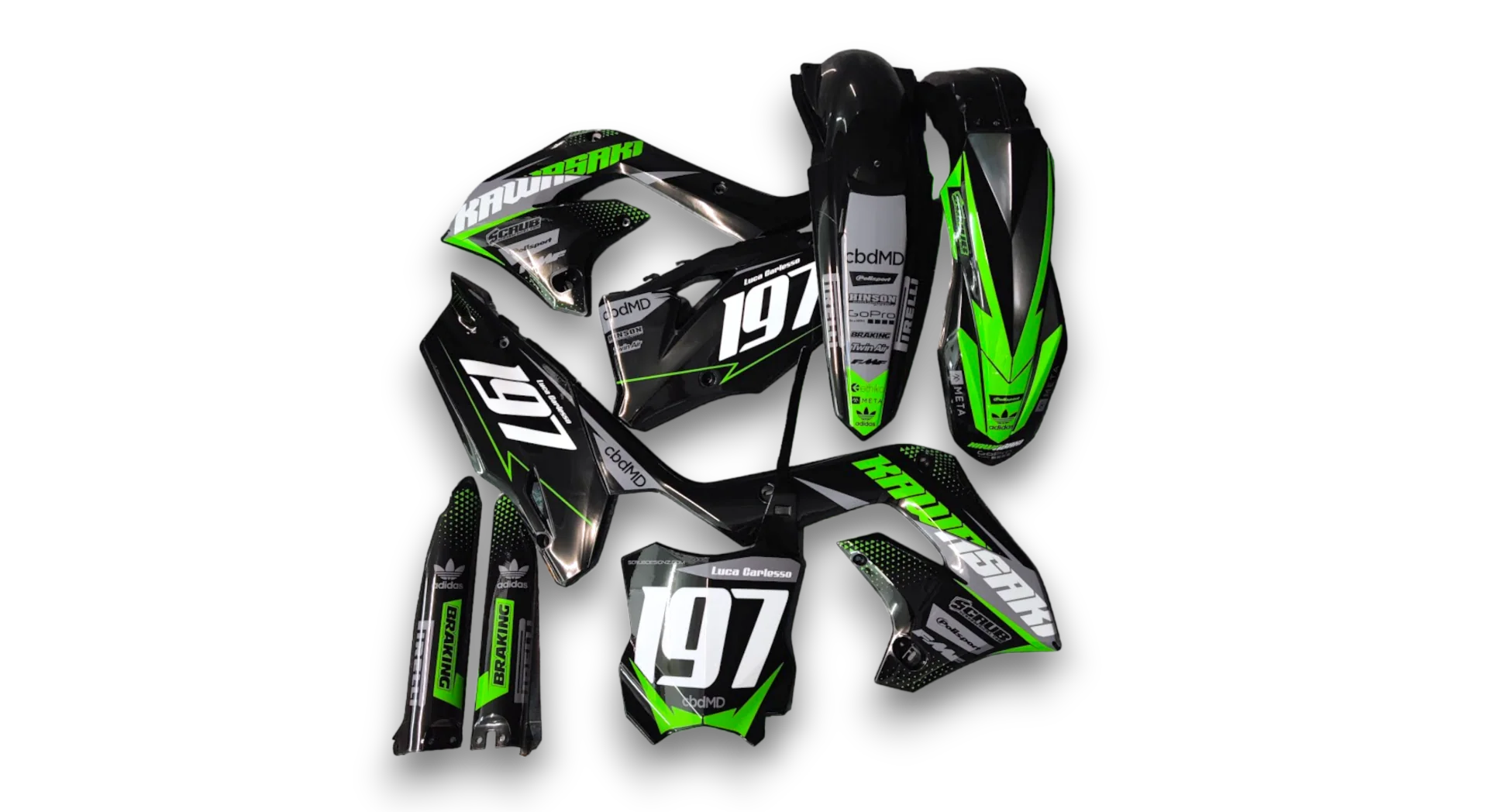 GFP - Kawasaki - KX 125-250 Restyle - 2004-2008 - Black-SE1051-ST