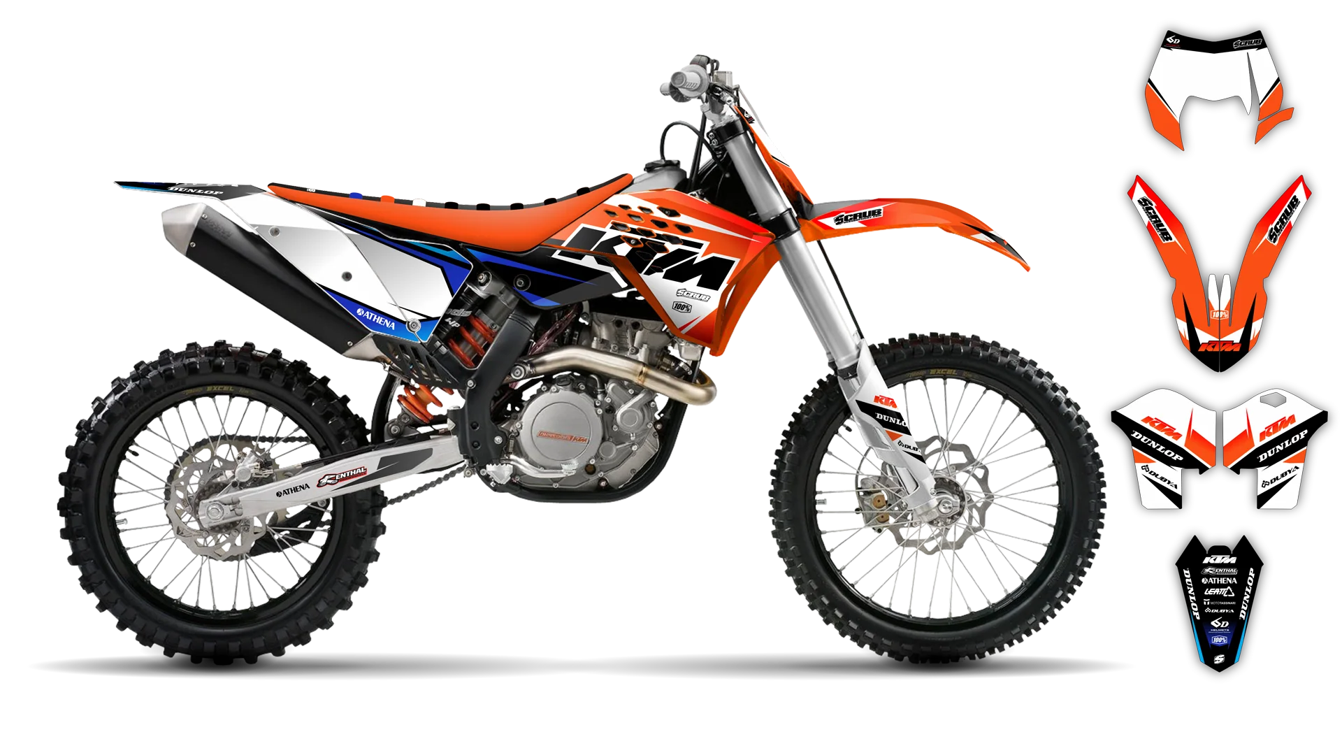 Graphics Kit - KTM - EXC EXC-F / XC-W XCF-W - 2008-2011 - K1 - R2