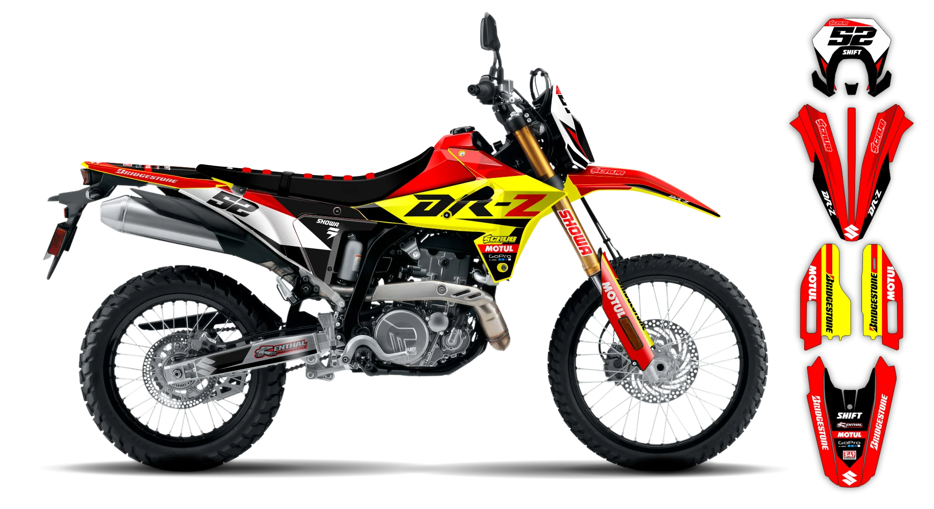 Graphics Kit - Suzuki - DR-Z4S Enduro - 2025-2026 - Stash - R2
