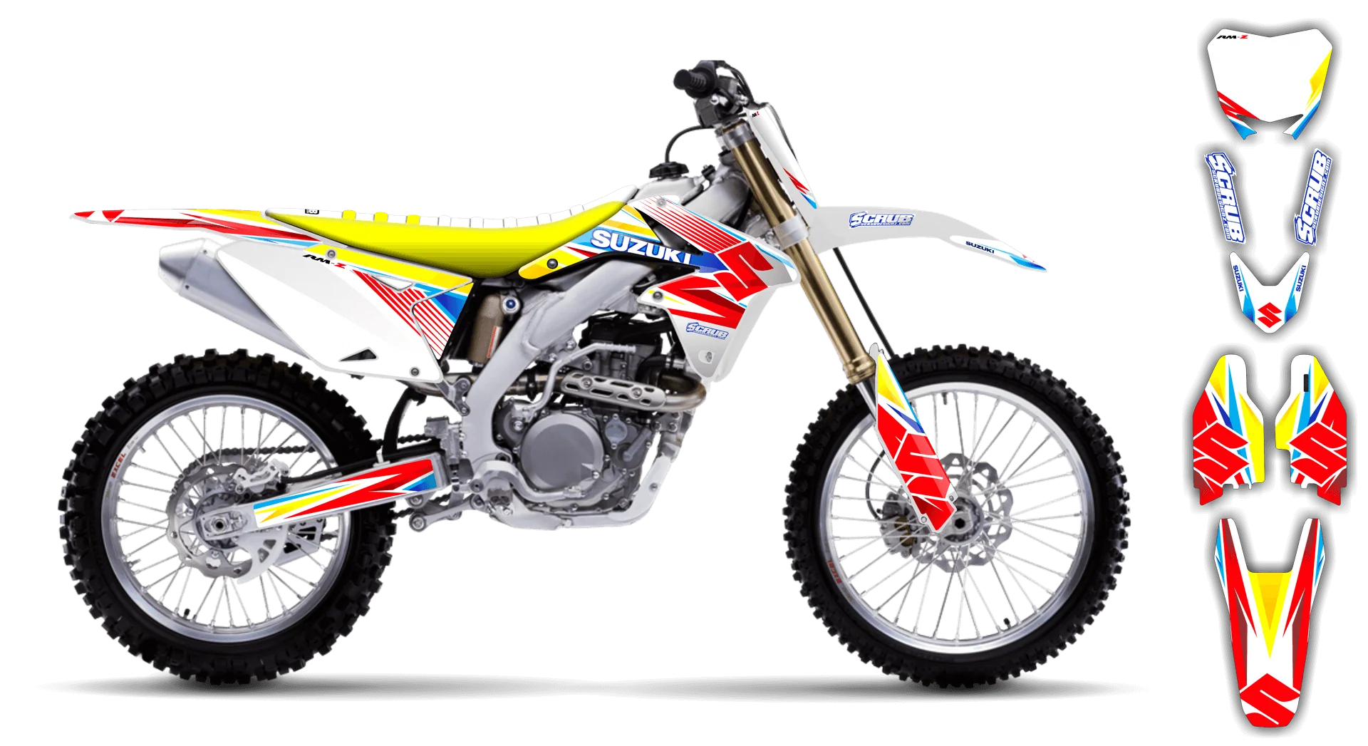 Graphics Kit - Suzuki - RMZ 450 - 2007 - SE1020 - R4