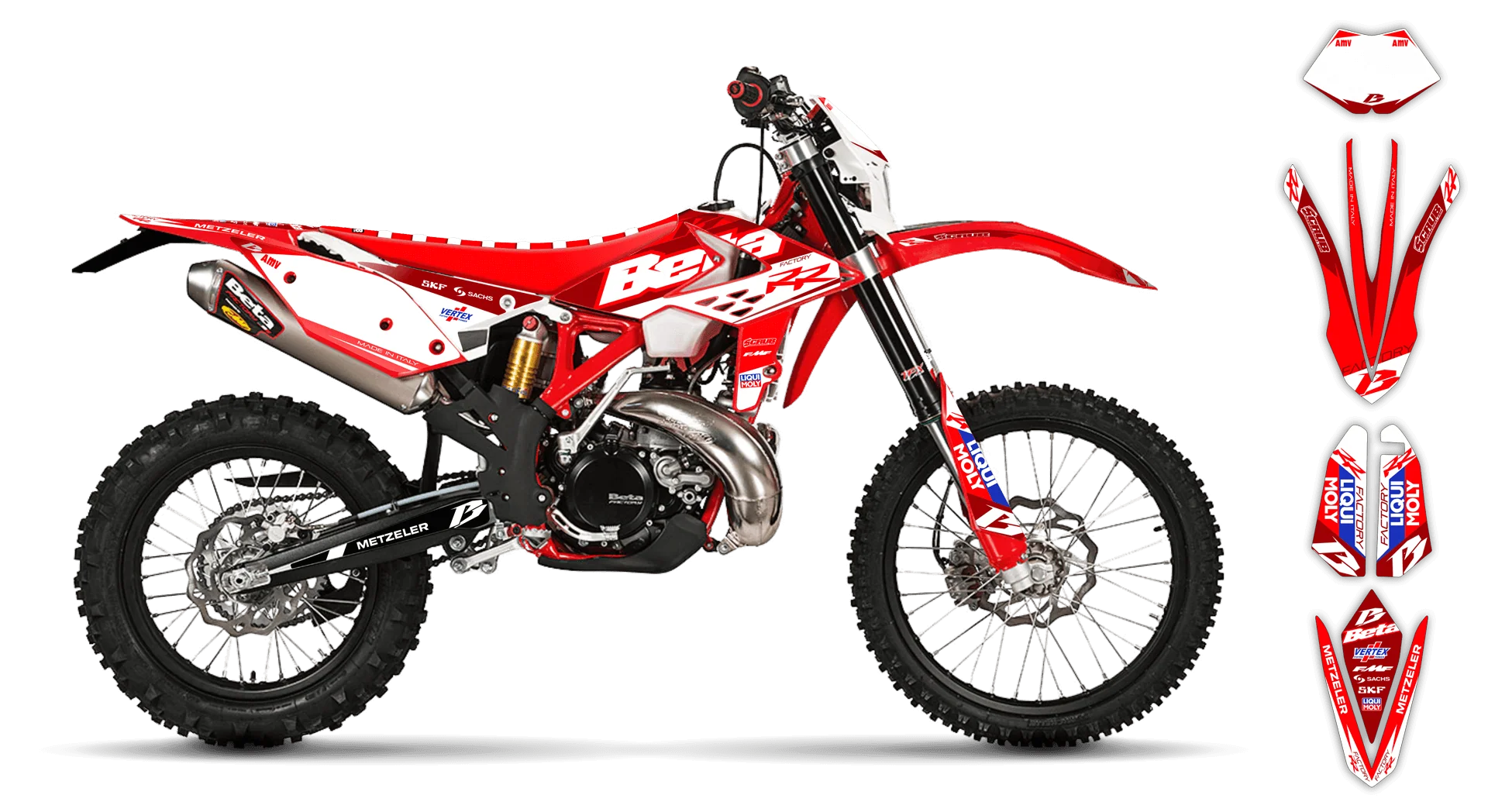 Graphics Kit - Beta - RR 50 Enduro - 2012-2020 - Factory Replica 1 - R1