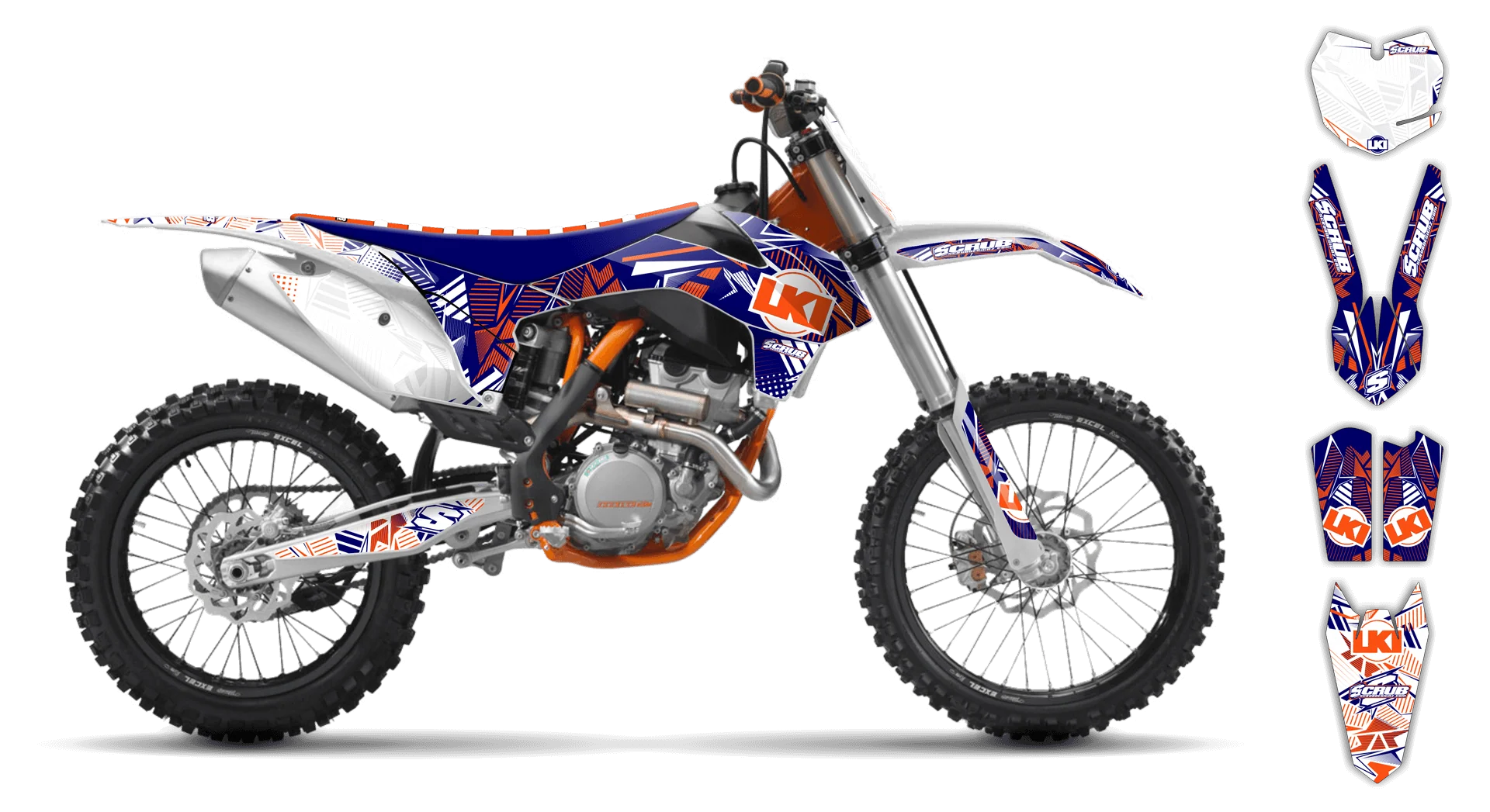Graphics Kit - KTM - SMR Series - 2005-2007 - Block Pass - LE