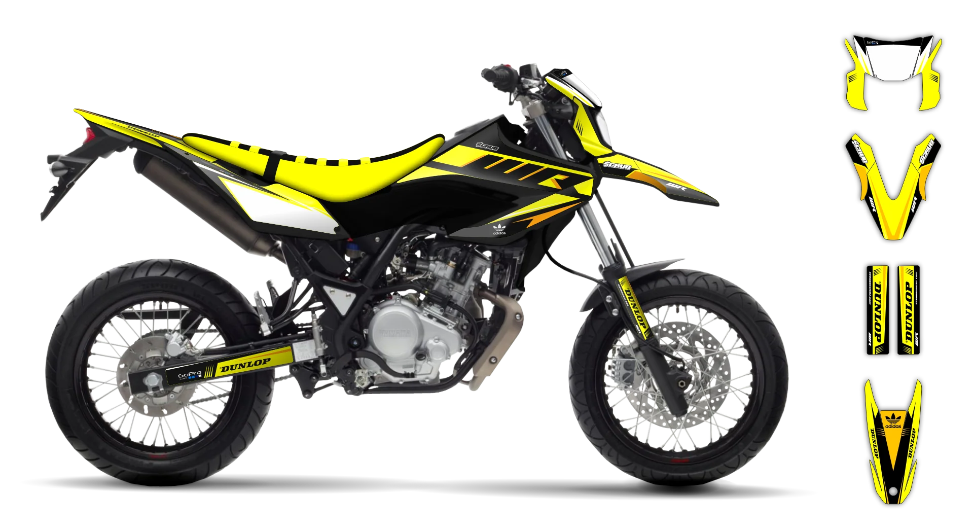 Graphics Kit - Yamaha - WR 125X - 2009-2022 - Danta - R3