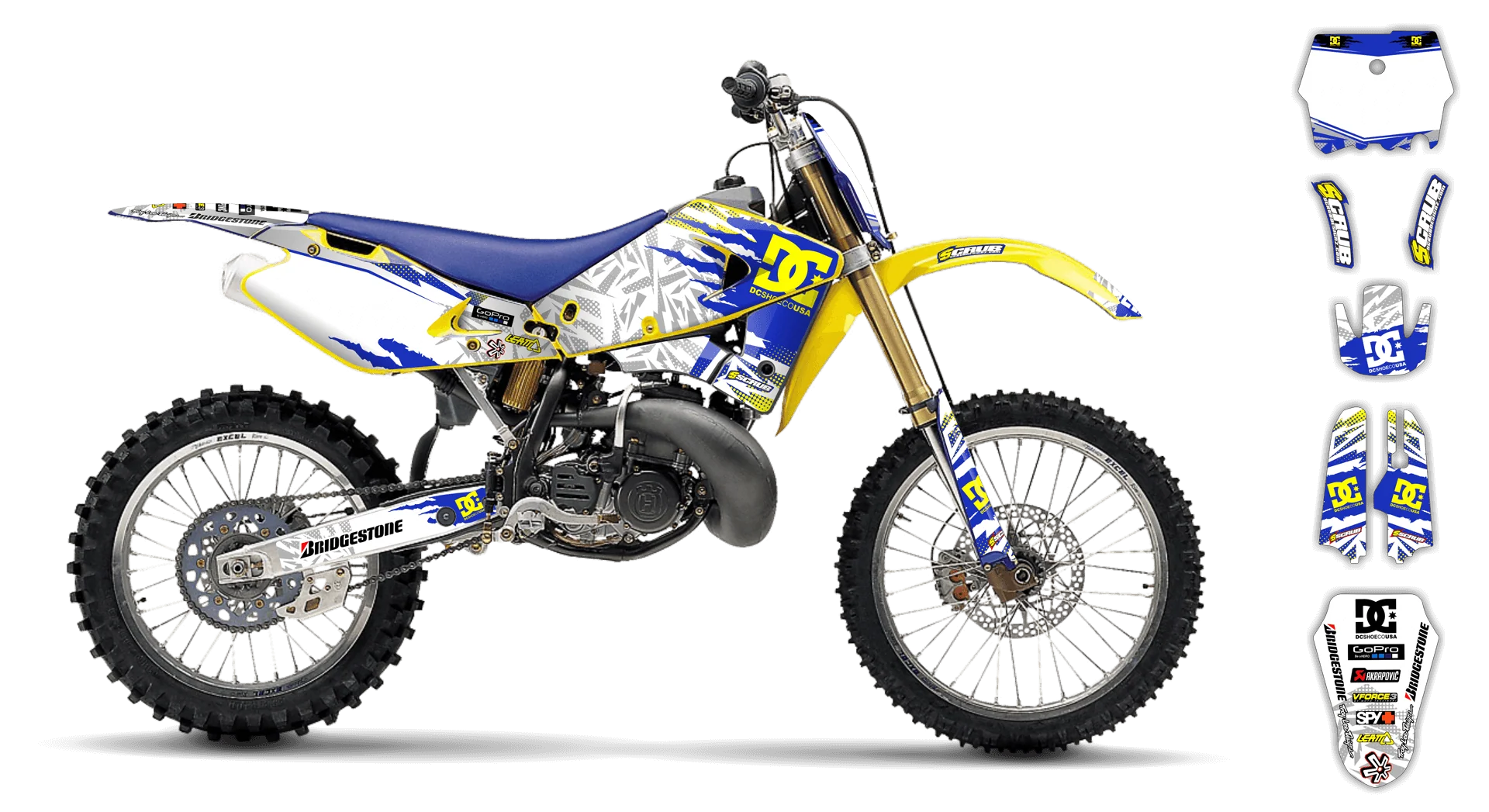 Graphics Kit - Husqvarna 97-04 - WR-125 - 1995-1996 - Kicker - LE