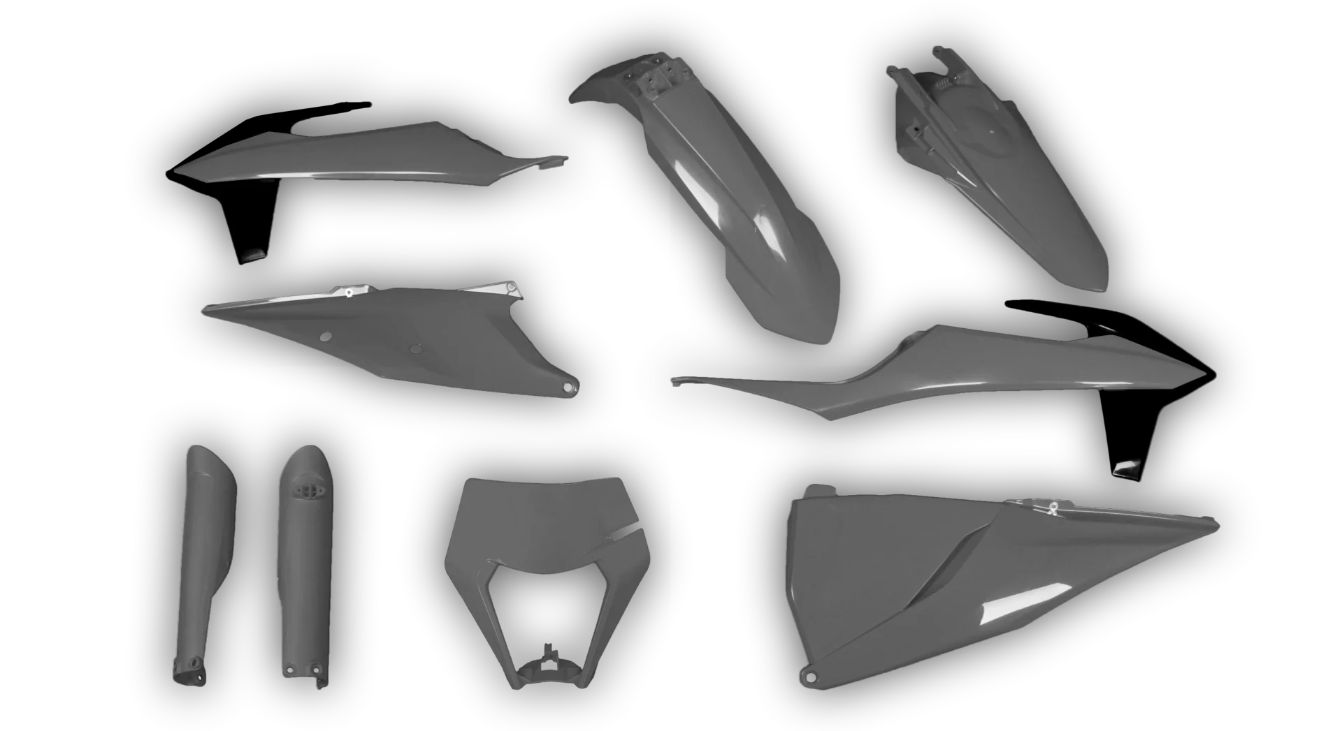 Plastics Kit - KTM - EXC EXC-F / XC-W XCF-W - 2020-2023 - Full Kit - Nardo Grey