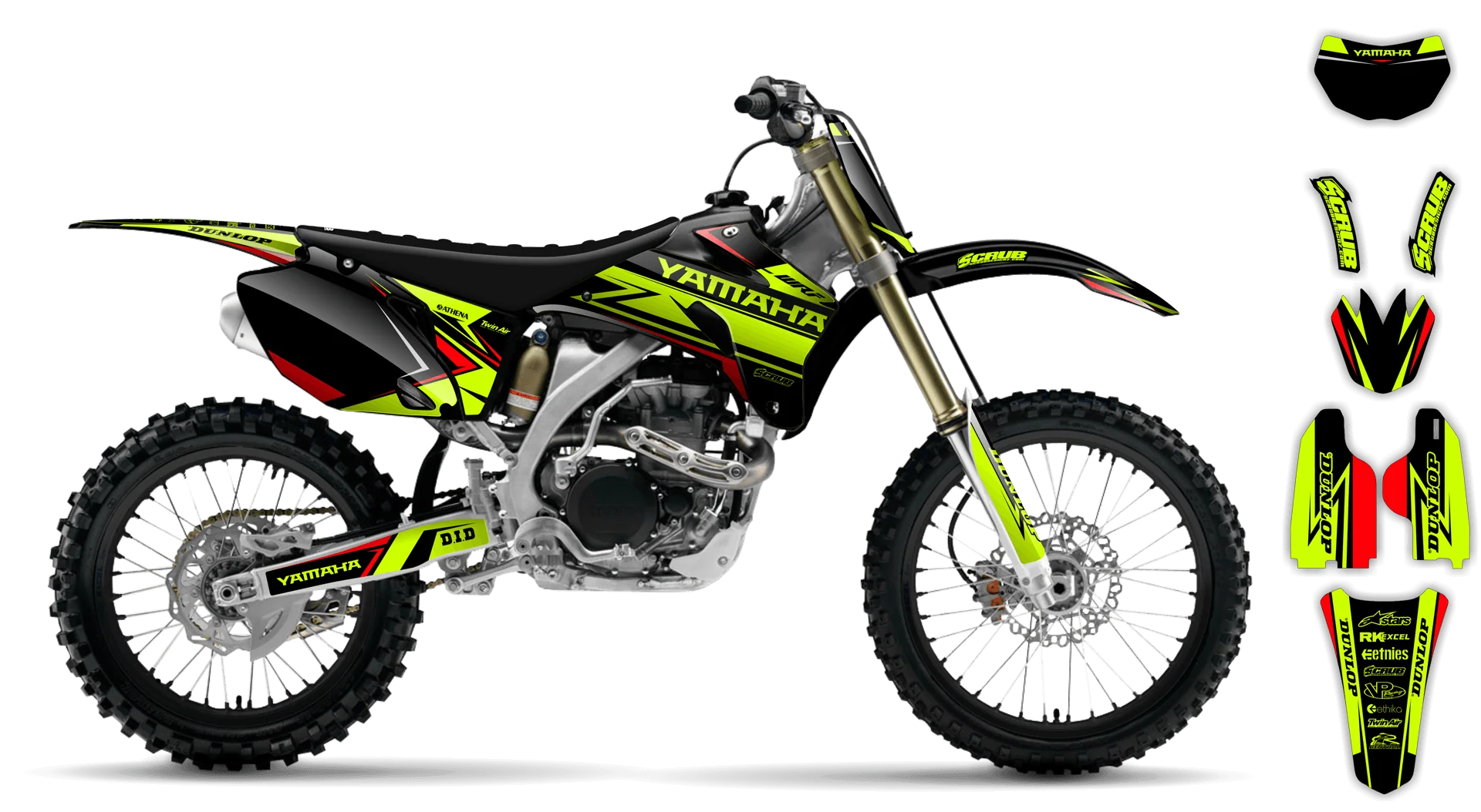 Graphics Kit - Yamaha - WR450F - 2007-2011 - Fluo Evolution - ST