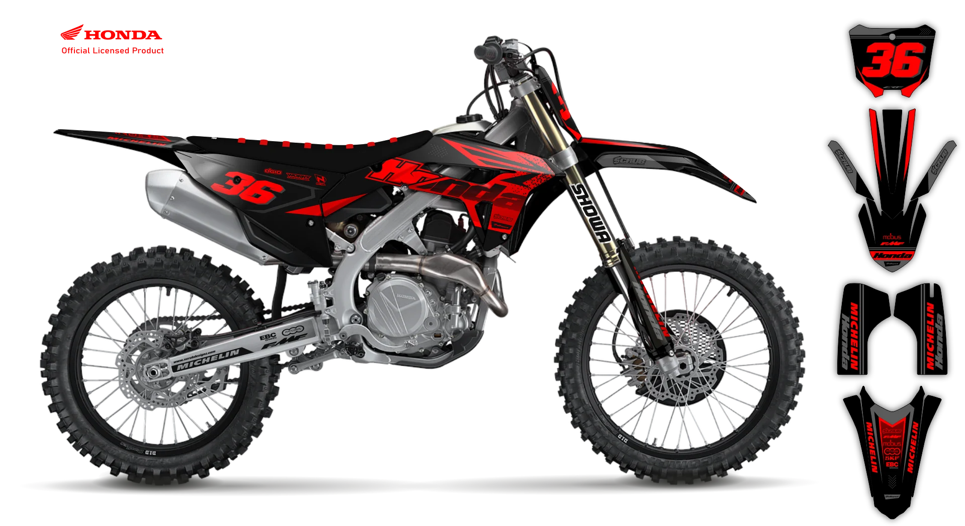 Graphics Kit - Honda - CRF 450R - 2021-2024 - SE1064 - R1