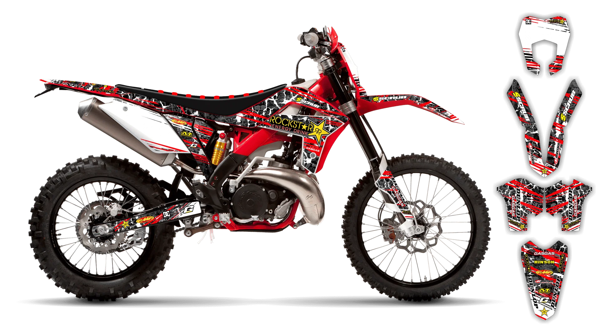 Graphics Kit - Gas Gas - MC MC-F / EX EX-F - 2009 - Rockstar - ST