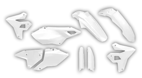 Plastics Kit - Suzuki - DRZ 400 SM - 1999-2024 - Full Kit - White Restyle