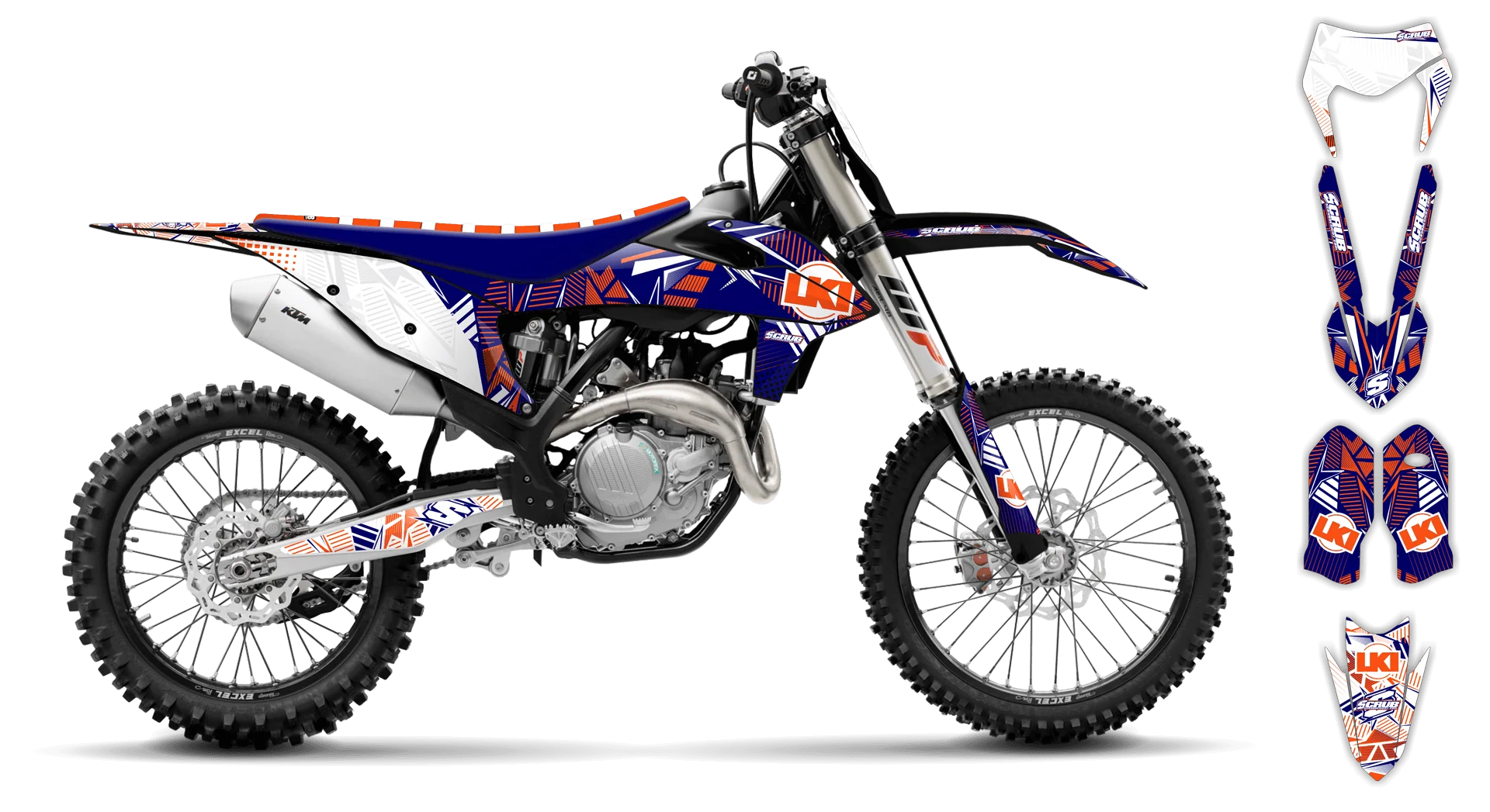 Graphics Kit - KTM - EXC EXC-F / XC-W XCF-W - 2020-2023 - Block Pass - LE