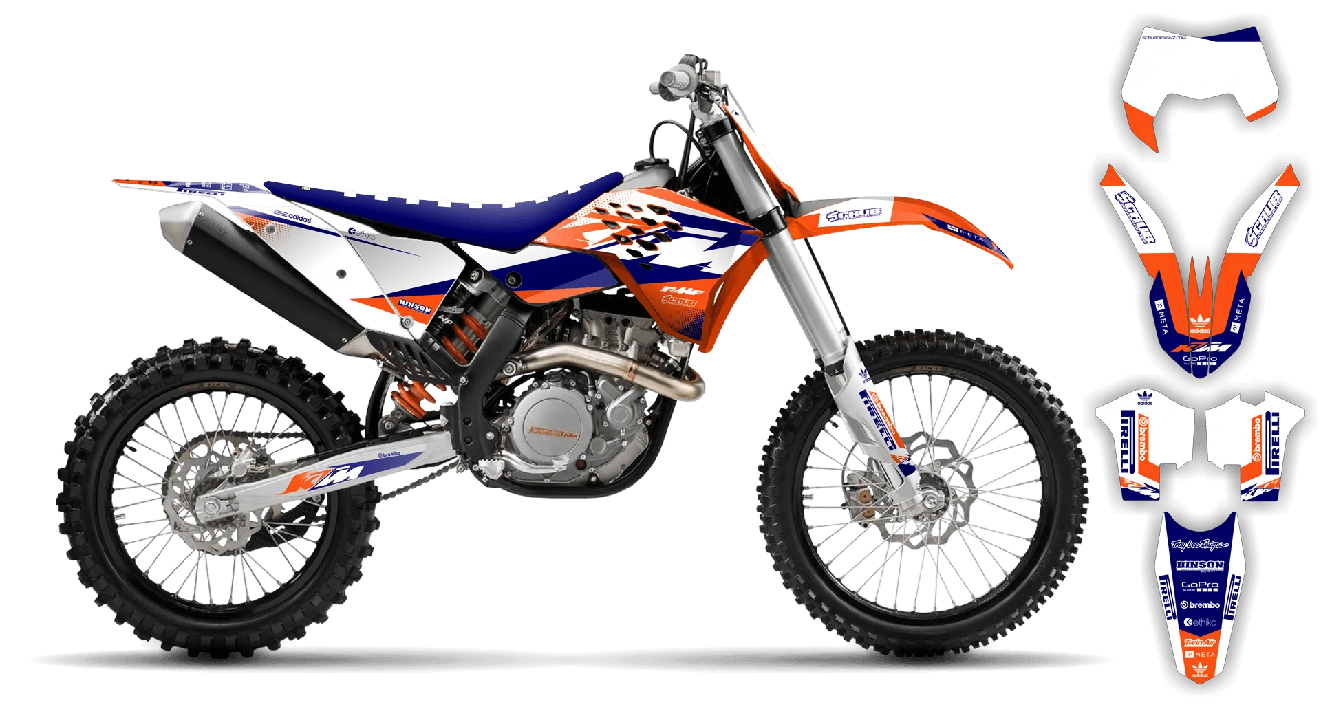 Graphics Kit - KTM - EXC EXC-F / XC-W XCF-W - 2008-2011 - K15 - LE