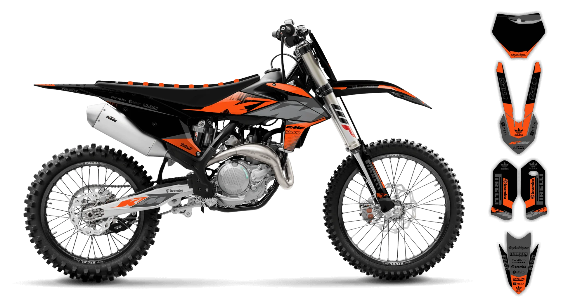 Graphics Kit - KTM - SX SX-F / XC XC-F - 2019-2022 - K15 - R2