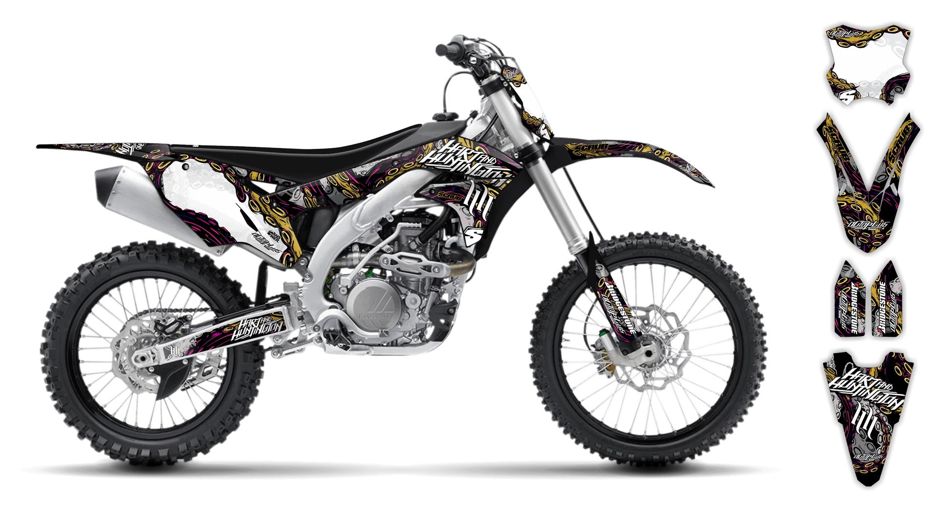 Graphics Kit - Kawasaki - KX 450F - 2016-2018 - Octoplus - R1