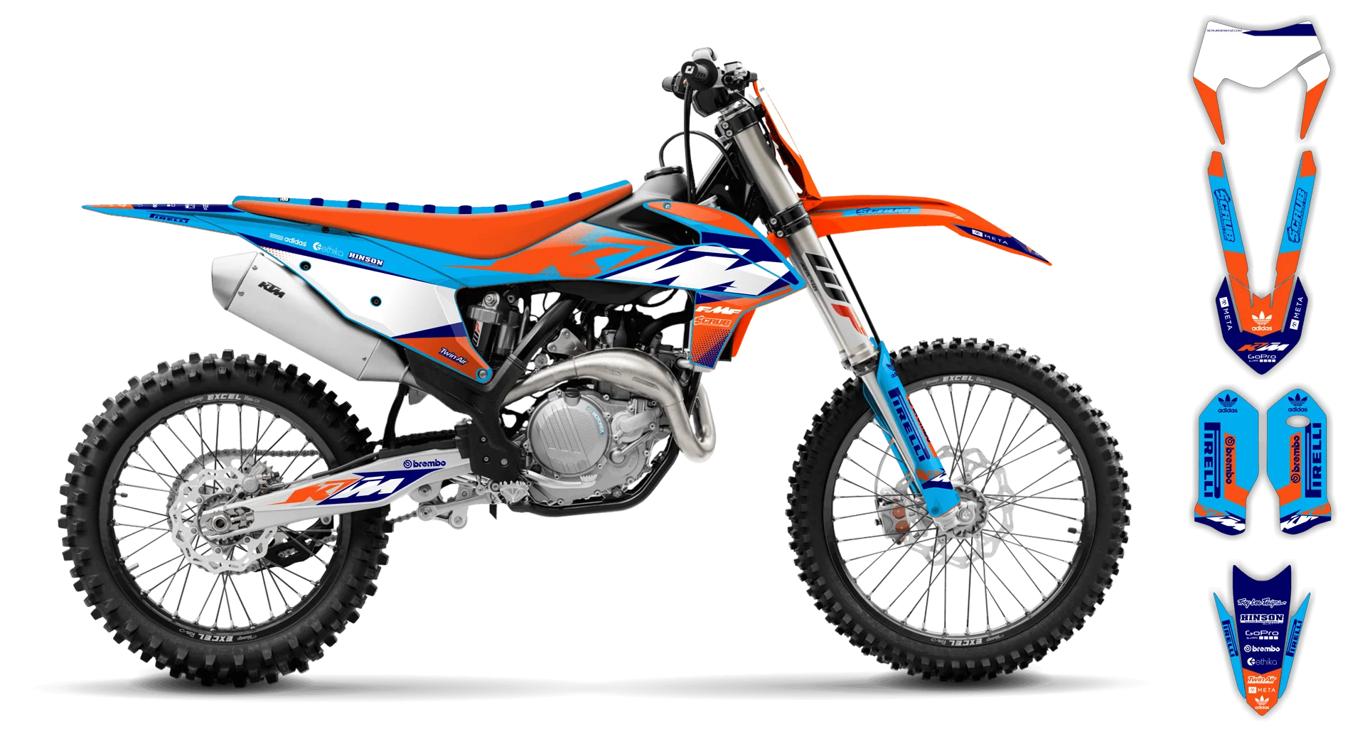 Graphics Kit - KTM - EXC EXC-F / XC-W XCF-W - 2020-2023 - K15 - R3