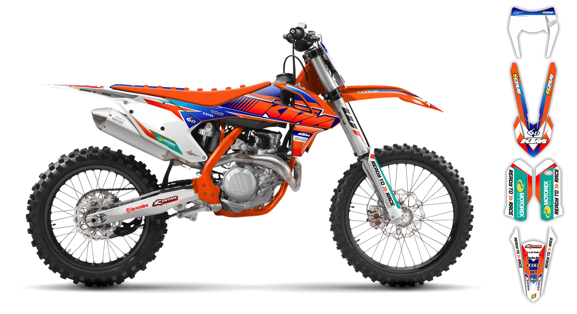 Graphics Kit - KTM - EXC EXC-F / XC-W XCF-W - 2017-2019 - K9 - ST
