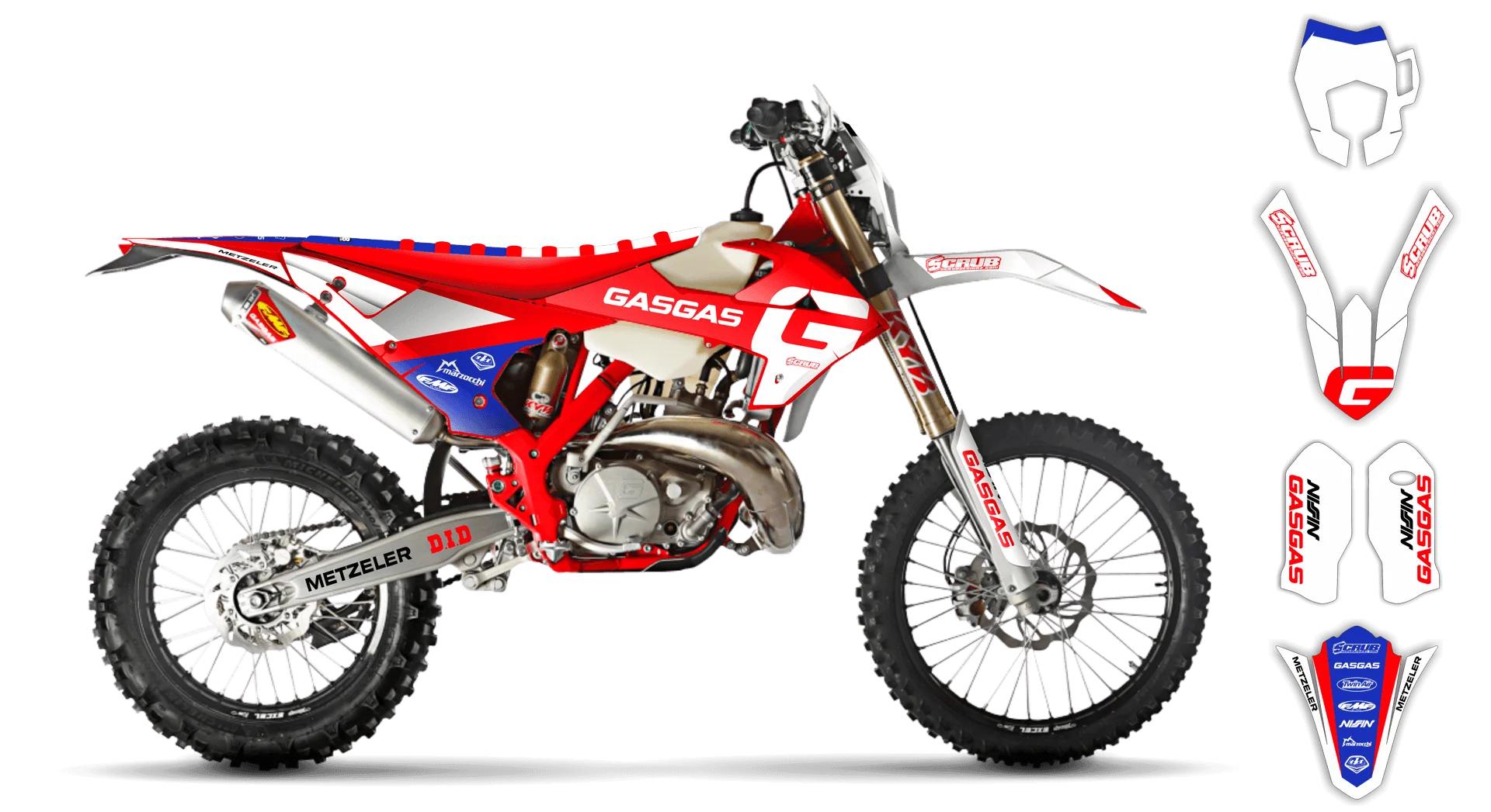 Graphics Kit - Gas Gas - EC EC-F Series - 2018-2020 - Convict - R1