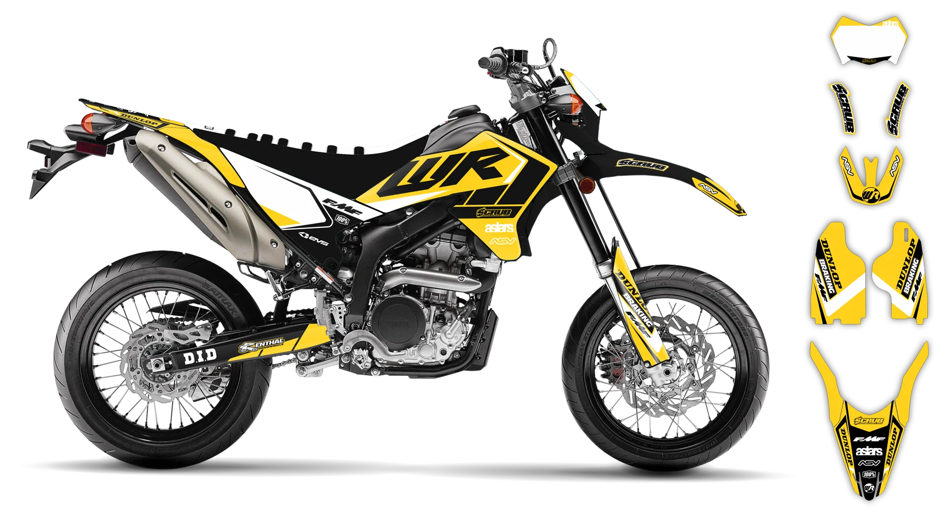 Graphics Kit - Yamaha - WR 250X - 2007-2022 - Eclipse - R1