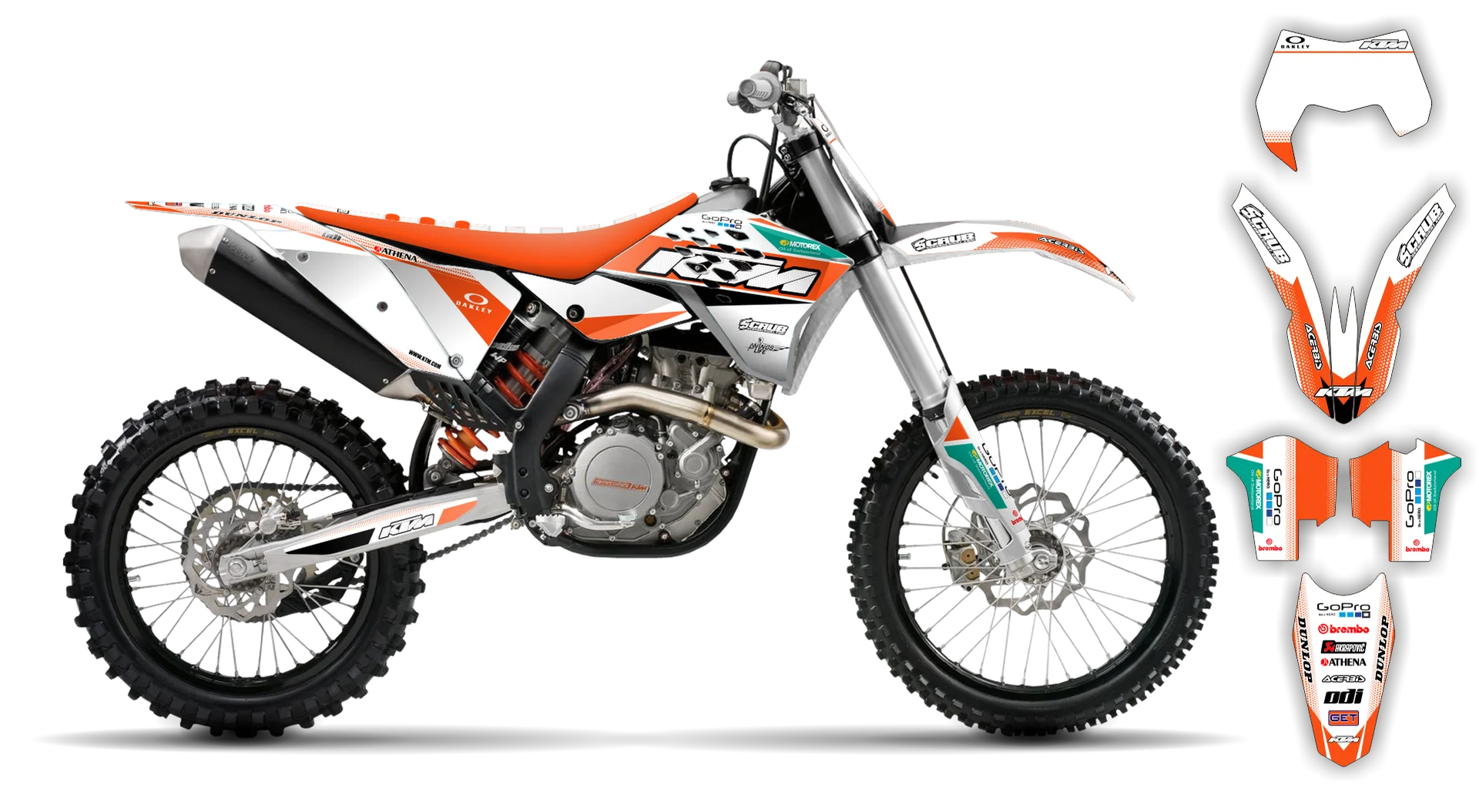 Graphics Kit - KTM - EXC EXC-F / XC-W XCF-W - 2008-2011 - K11 - R2