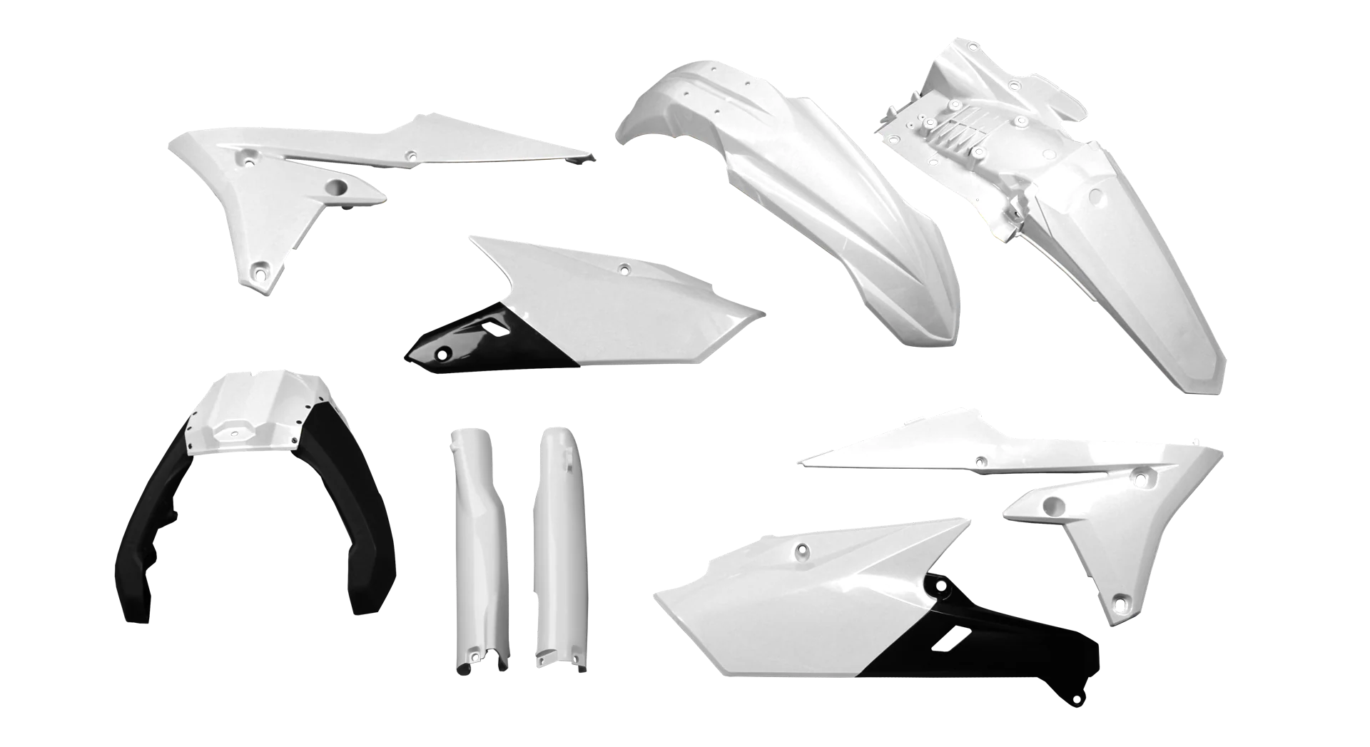 Plastics Kit - Yamaha - WR250F - 2015-2019 - Full Kit - White