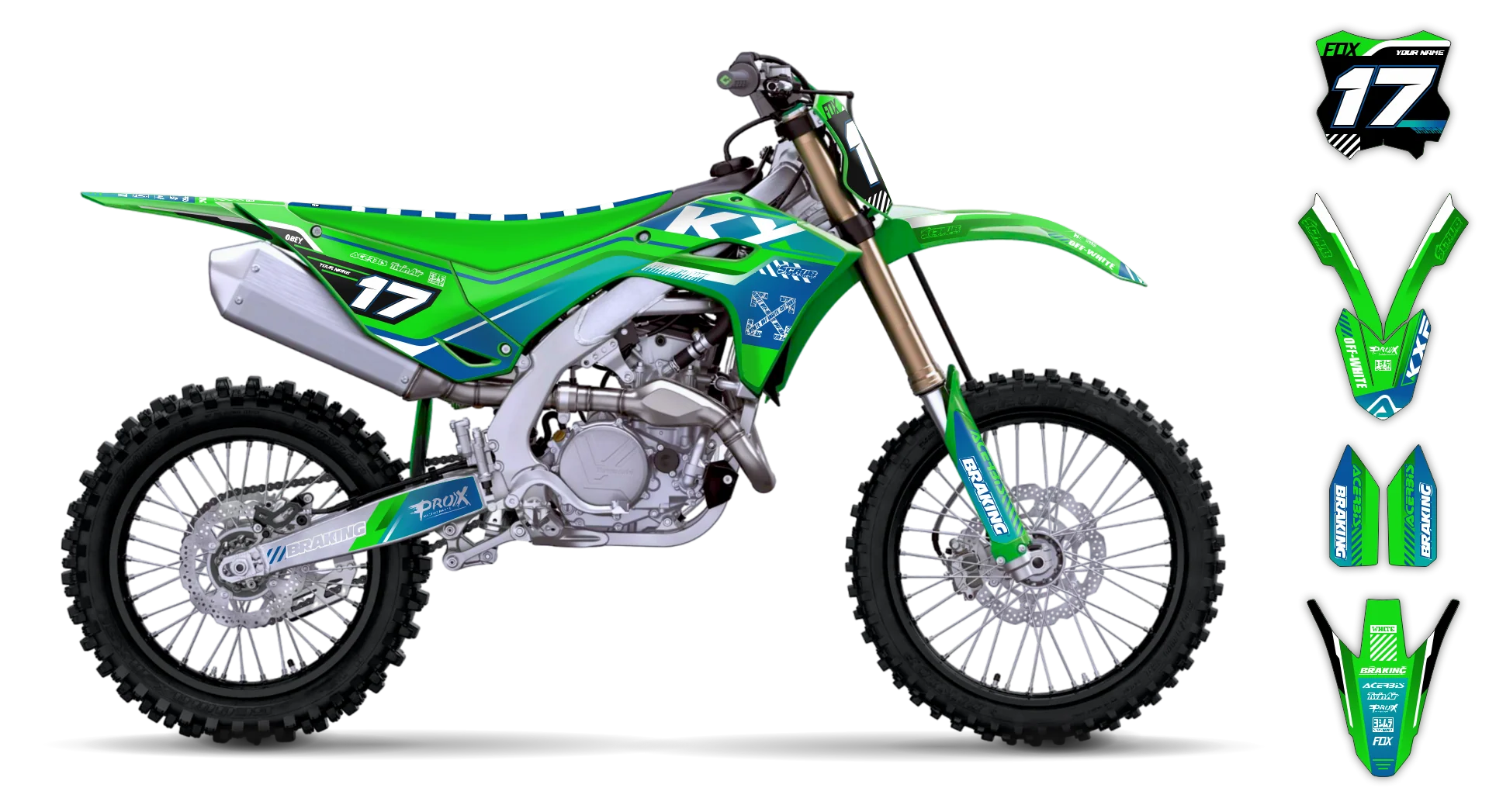 Graphics Kit - Kawasaki - KX 250F - 2025 - SWARM - R2