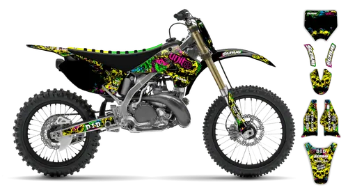 Graphics Kit - Kawasaki - KX 80 - 1991-1997 - Wasabi - ST
