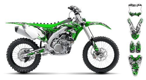 Graphics Kit - Kawasaki - KX 250F - 2017-2020 - Attack - ST