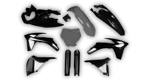 Plastics Kit - KTM - SX SX-F / XC XC-F - 2011-2012 - Full Kit - Nardo Black Restyle