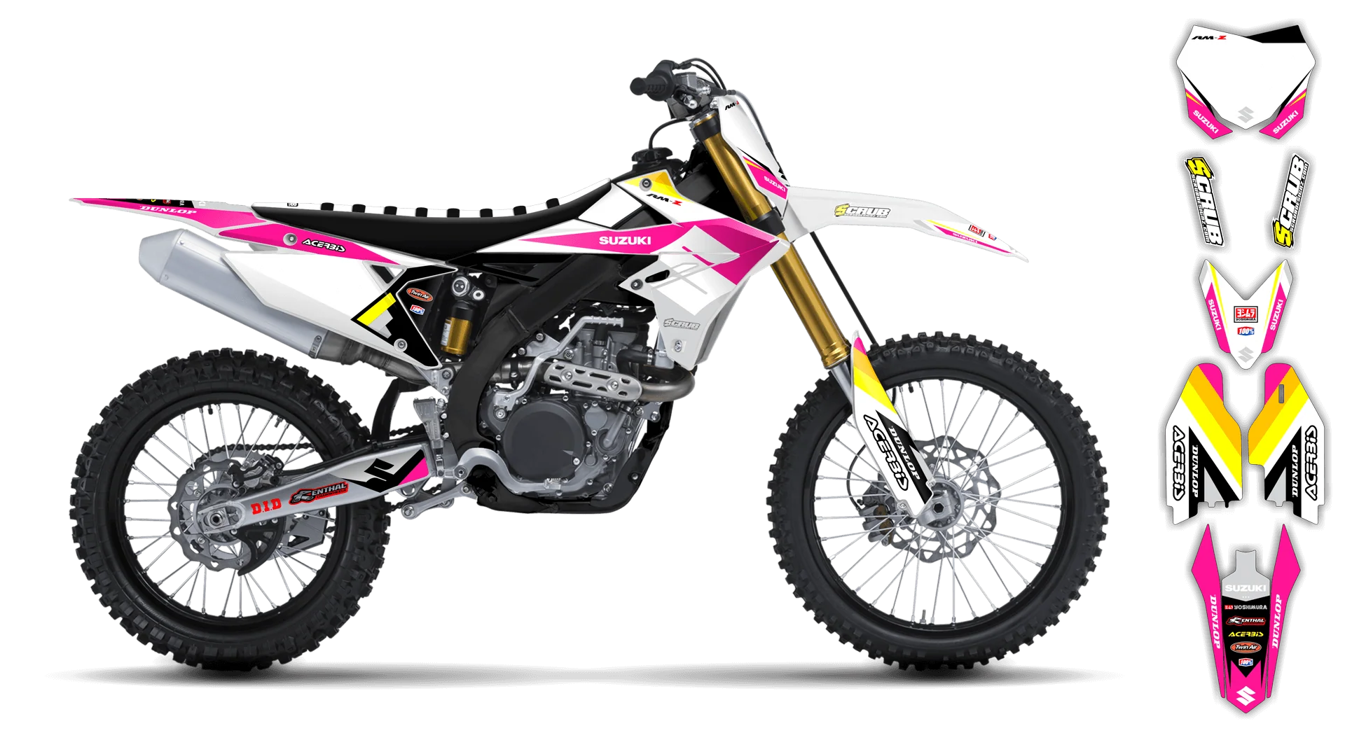 Graphics Kit - Suzuki - RM 250 - 2004-2008 - Misty - R4