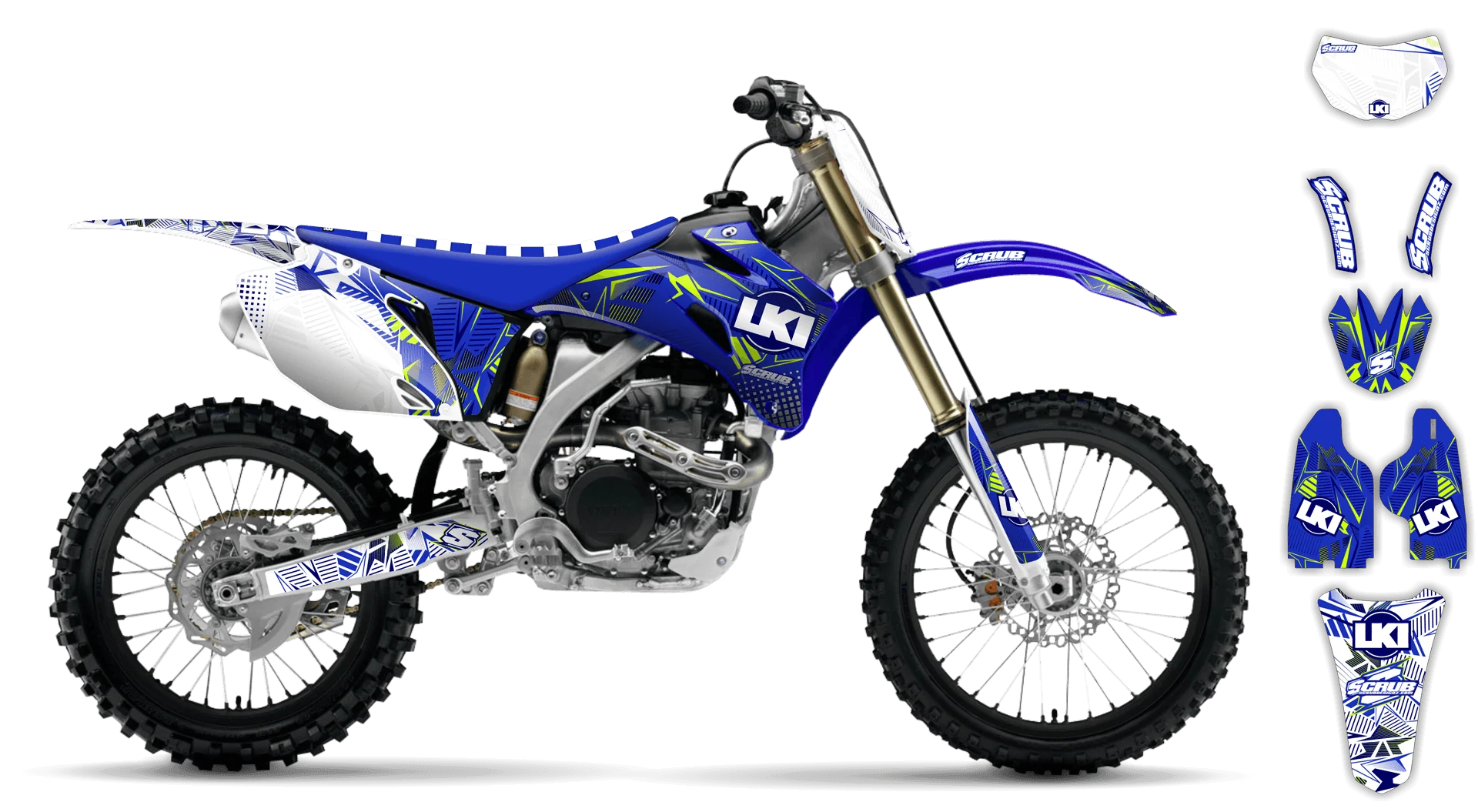 Graphics Kit - Yamaha - WR400F - 1998-1999 - Block Pass - LE