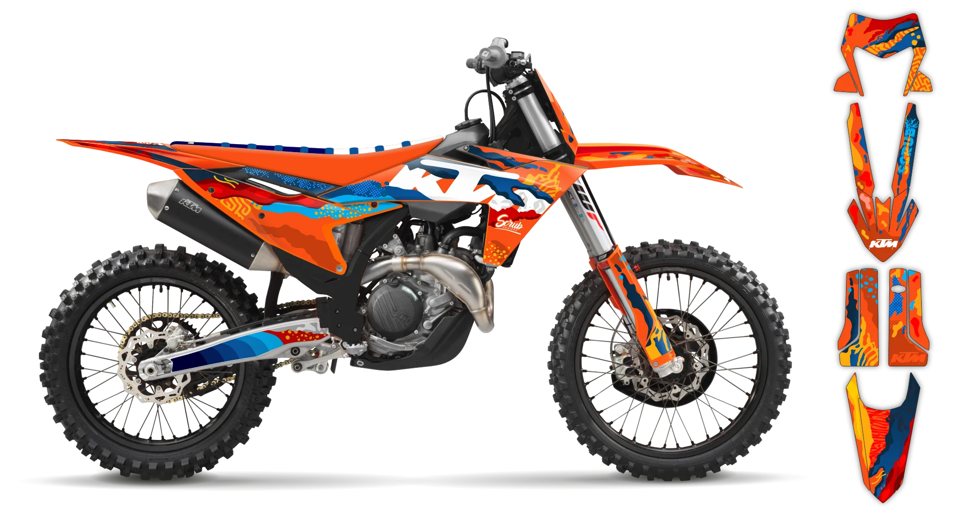 Graphics Kit - KTM - EXC EXC-F / XC-W XCF-W - 2024-2025 - Kaleido - LE