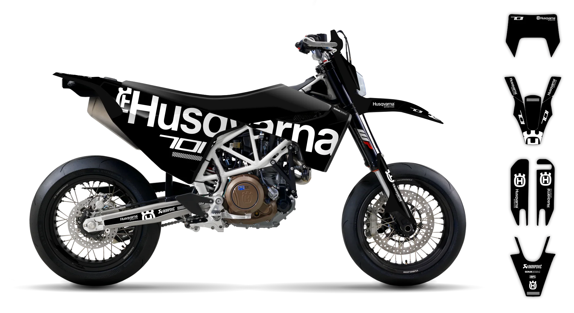 Graphics Kit - Husqvarna 14-> SM 701 - 2016-2024 - H-SE1126 - LE