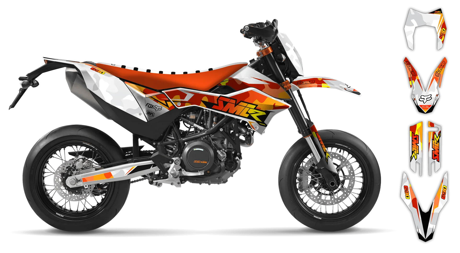 Graphics Kit - KTM - ENDURO 690R - 2012-2018 - Kudu - R1