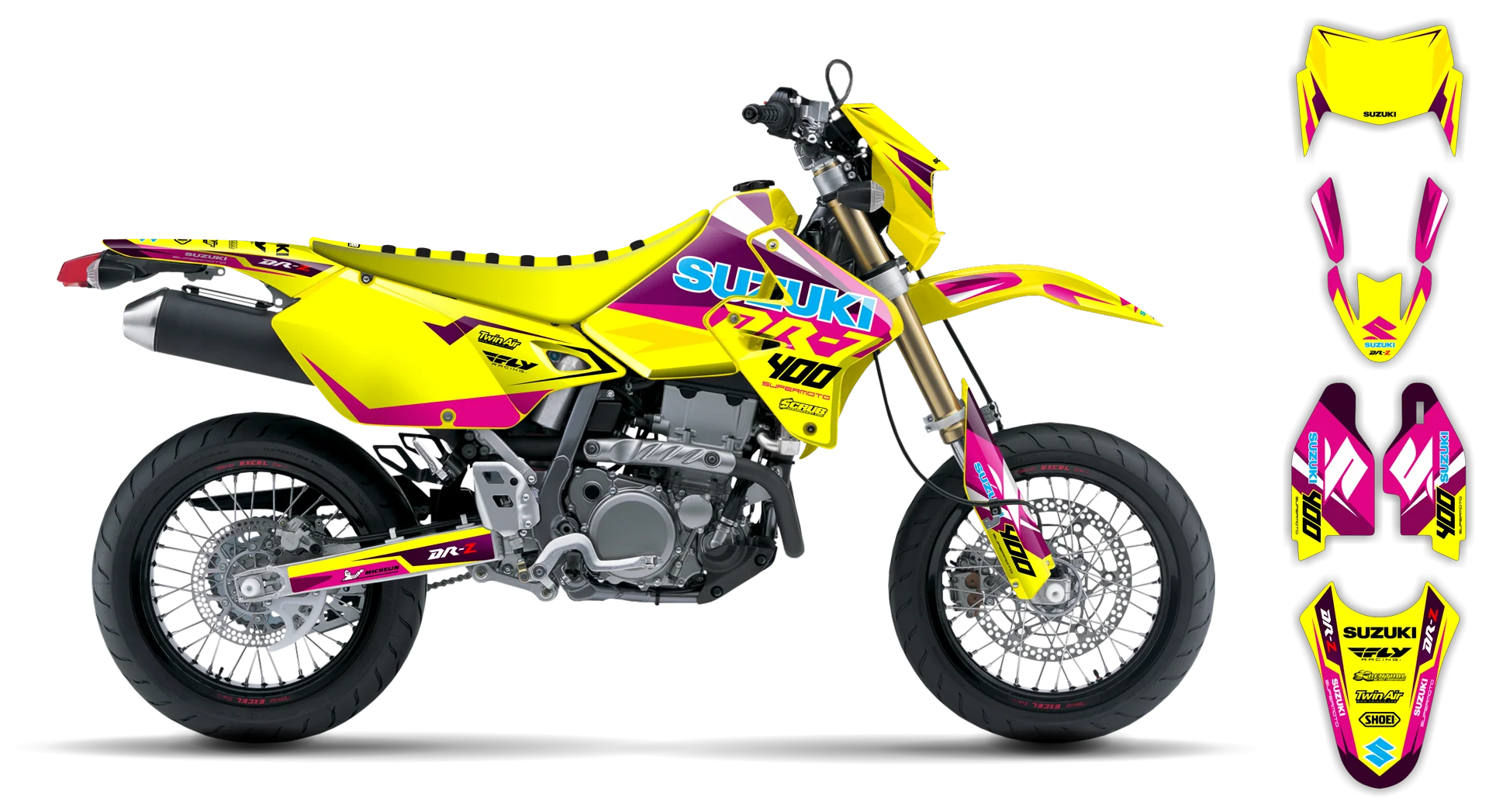 Graphics Kit - Suzuki - DRZ 400 SM - 1999-2024 - SE1075 - LE