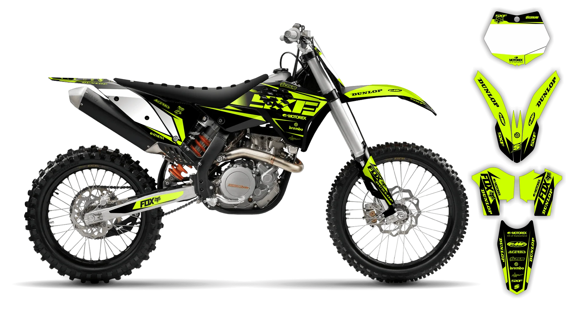 Graphics Kit - KTM - SMR Series - 2008-2011 - Fluo 1 - ST
